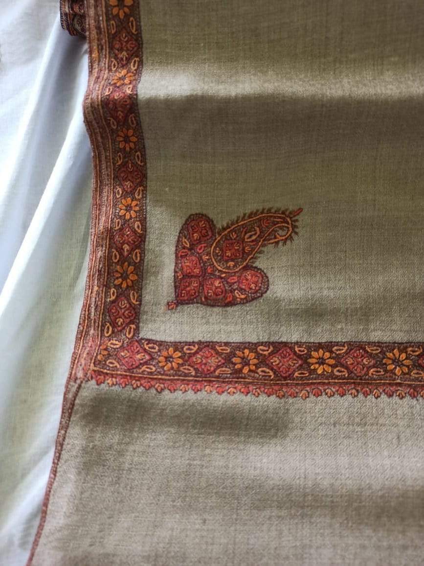 Pashtush Shawl Store Shawl Pashtush Mens 100% Pure Pashmina Shawl, Hand Woven, Hand Embroidered Pure Pashmina Mens Dusala