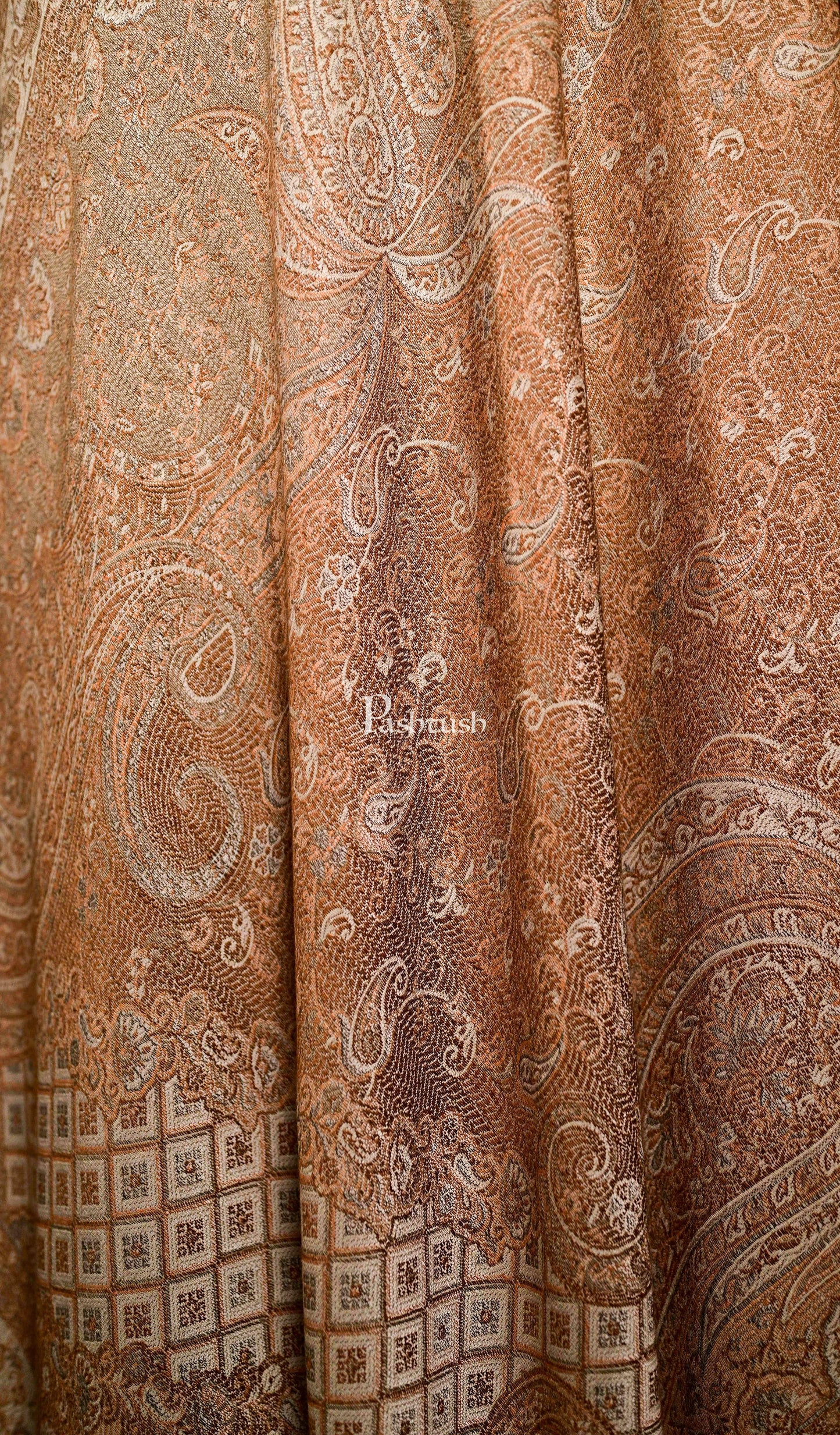 Pashtush India 70x200 Pashtush Mens fine Soft Ethnic Stole Beige
