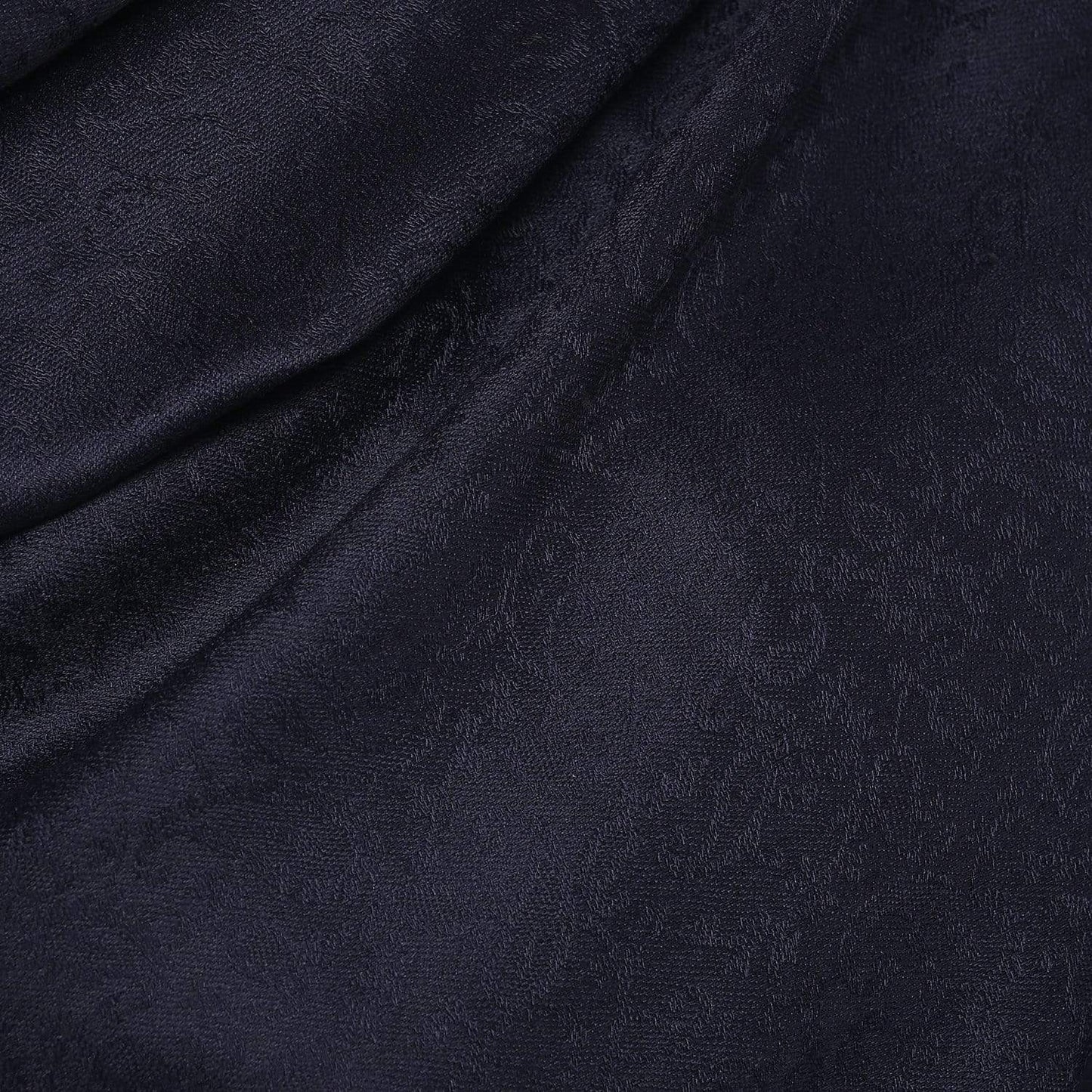Pashtush India Stole Pashtush Mens Fine Wool Jacquard Muffler, Navy Blue
