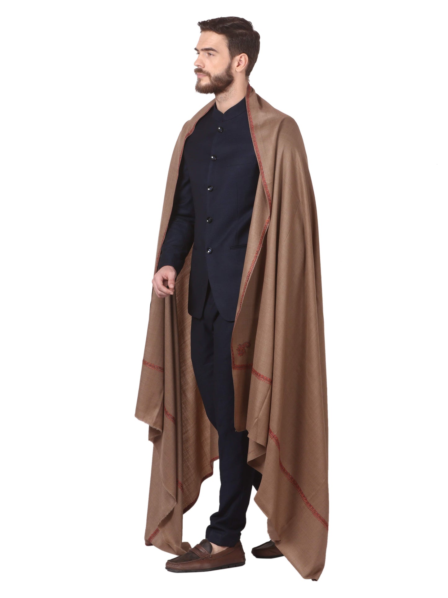 Pashtush Store Shawl Pashtush Mens, Kingri Hand Embroidery Shawl, Full Size