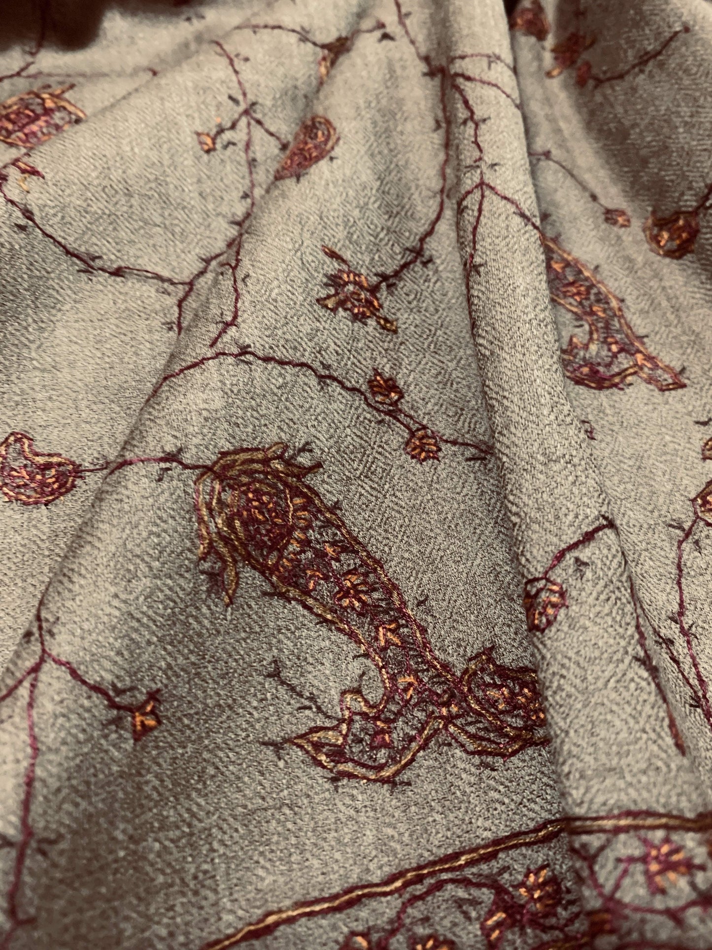 Pashtush India Shawl Pashtush Women’s 100% hand embroidered Heavy Jaal Shawl in Pure Wool (certified)