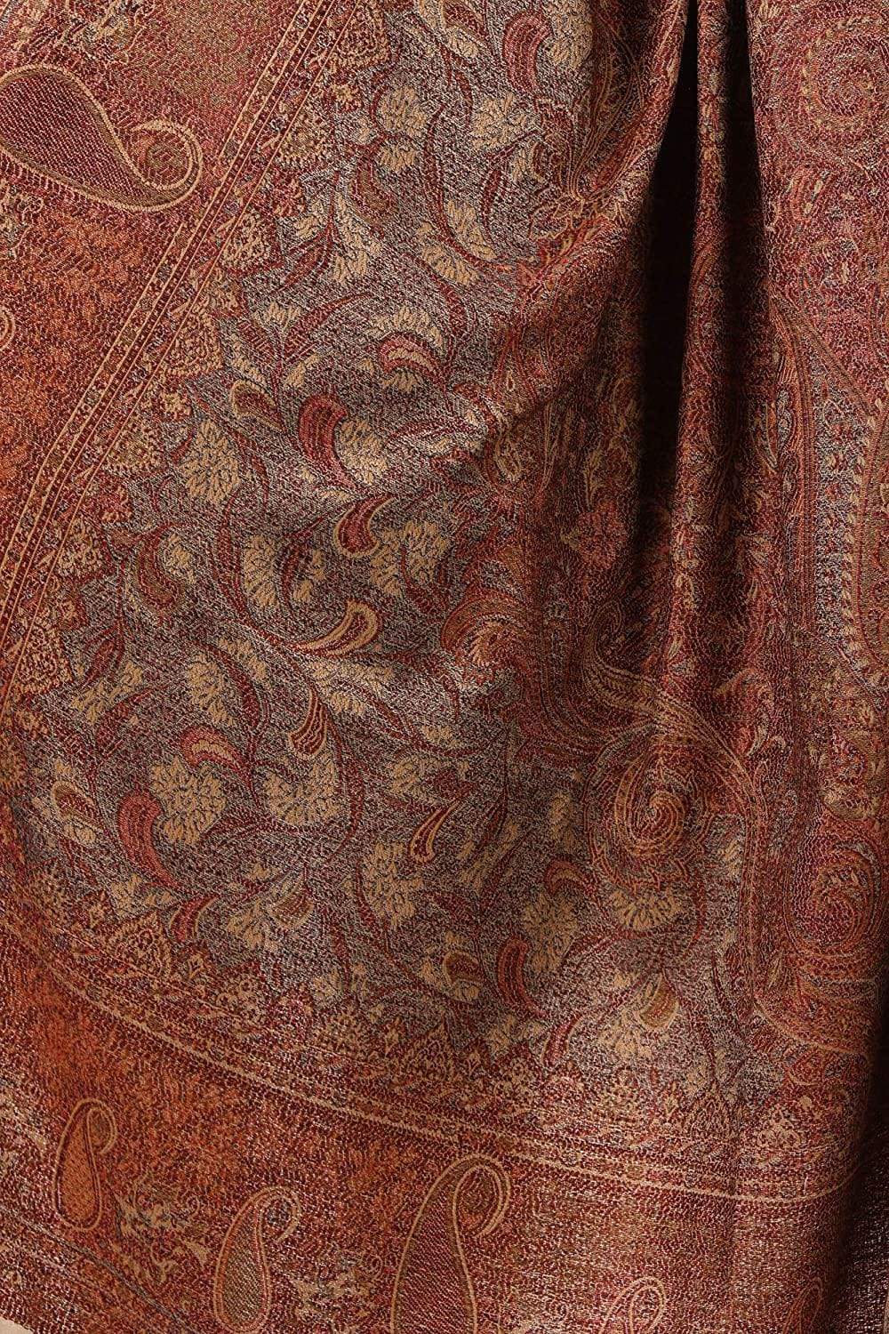 Pashtush India 100x200 Pashtush Women's Kashmiri Jamawar Shawl, Beige