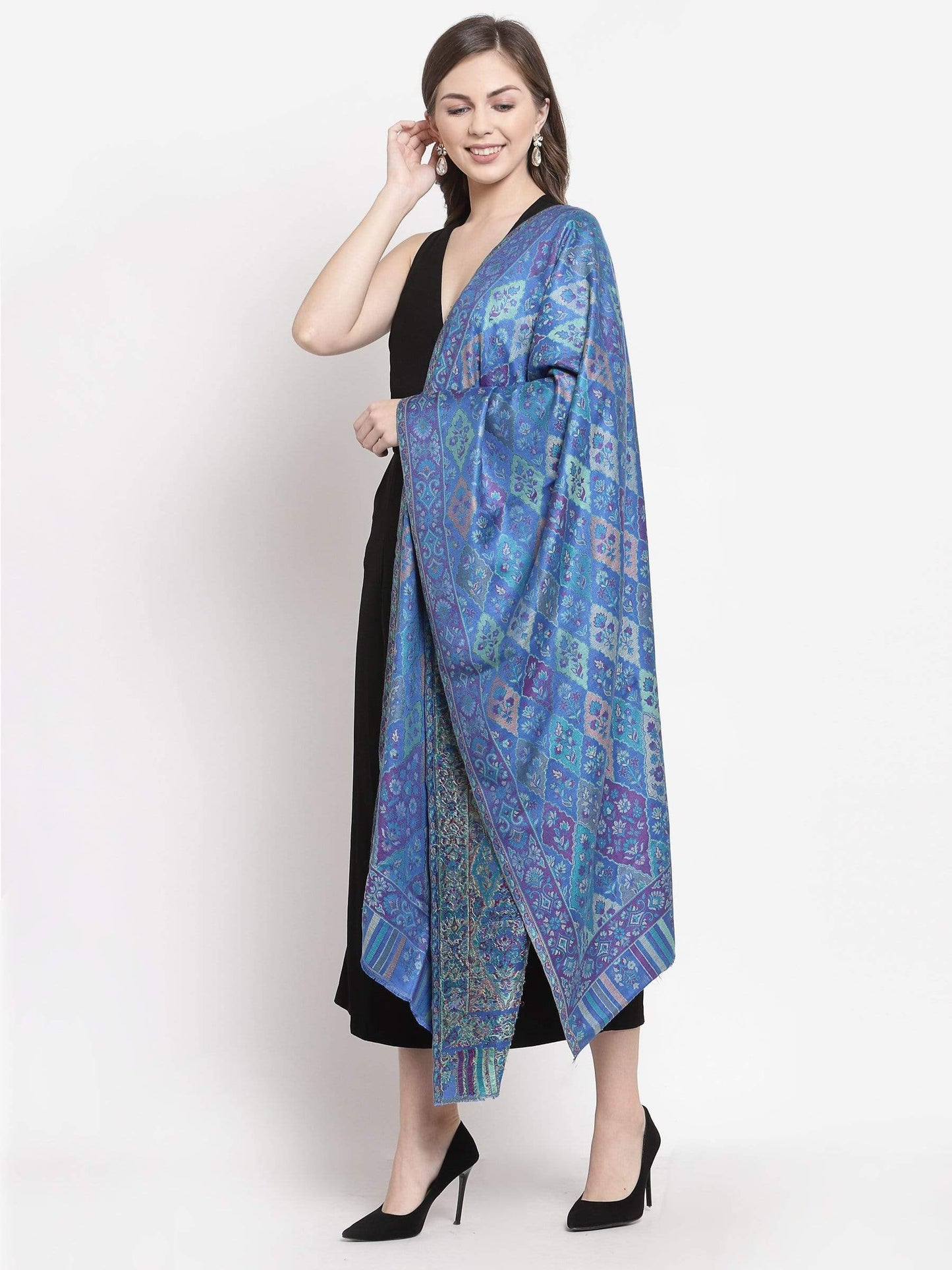 Pashtush India 70x200 Pashtush Women's Paisley Design, Soft Bamboo Scarf, Multi Coloured
