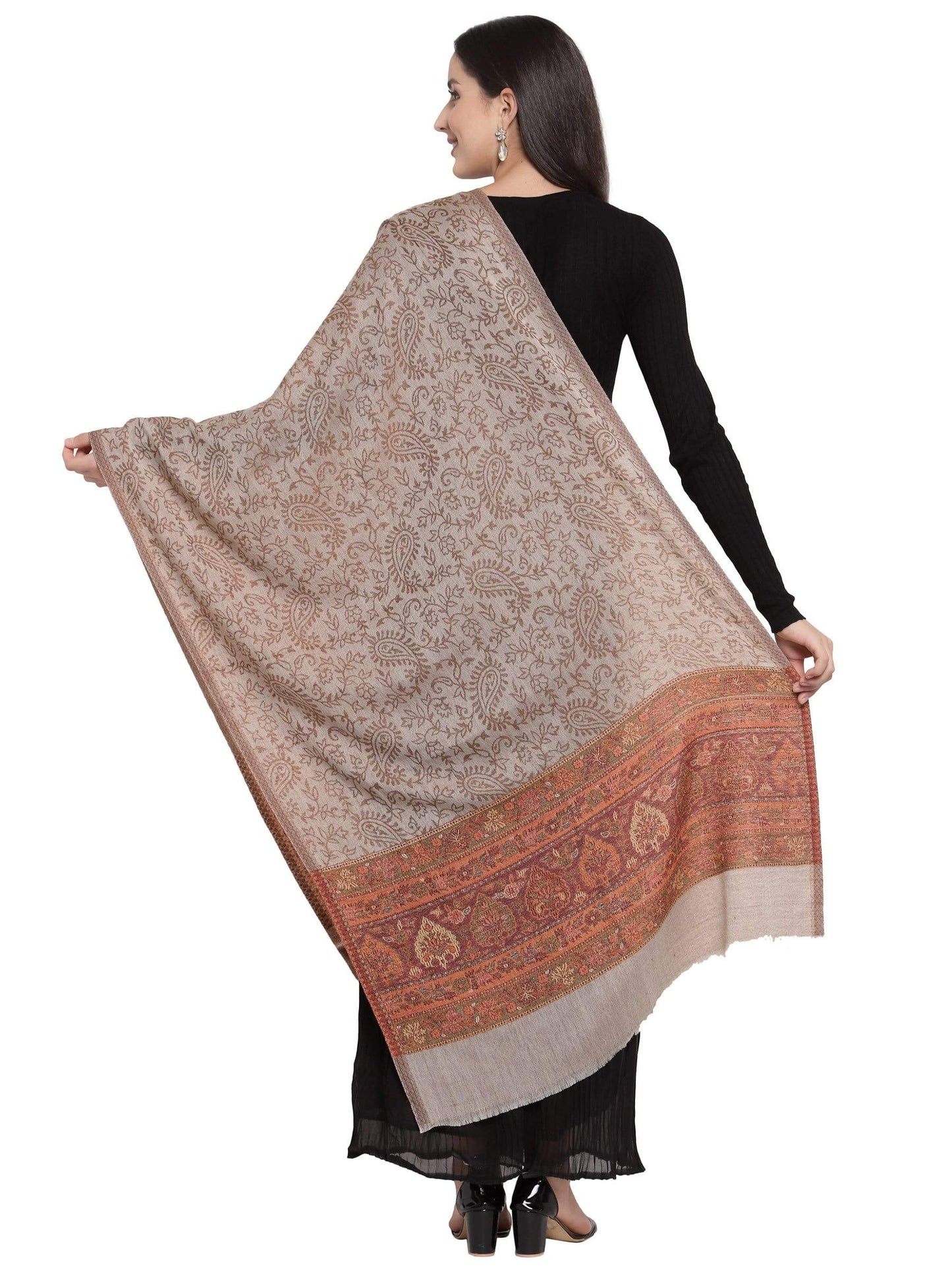 Pashtush India 70x200 Pashtush Women's Silk-Wool, Soft Reversible Stole
