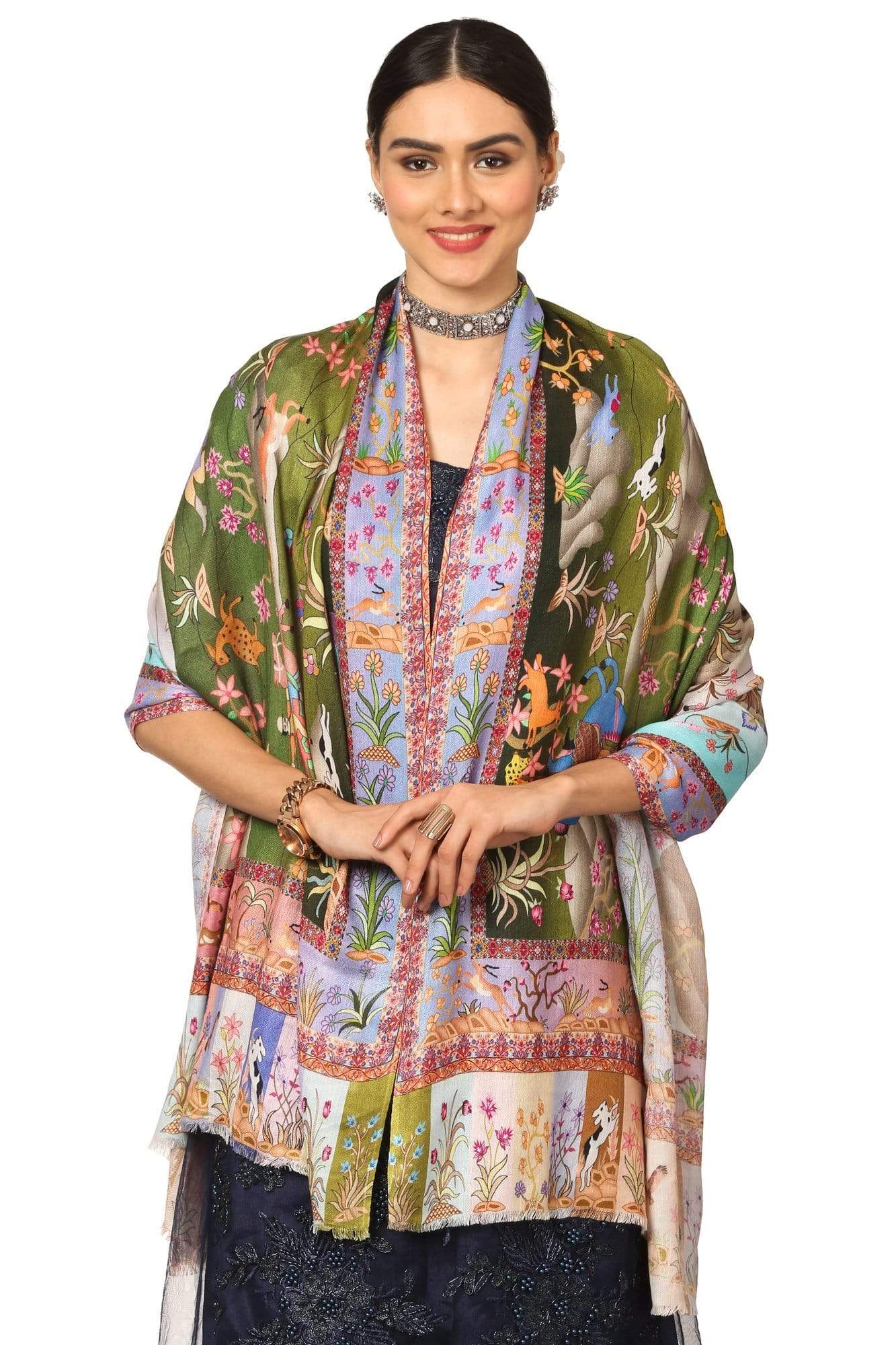 Pashtush India 70x200 Pashtush Women's Soft Bamboo Scarf, Casual Shawls, Stoles, Wraps (soft Bamboo) - Shikardar
