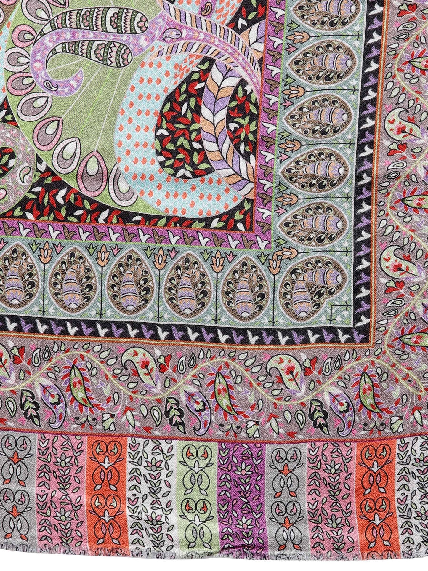 Pashtush India 70x200 Pashtush Women's Soft Bamboo Scarf, Stoles, Wraps (soft Bamboo) - Paisley Garden