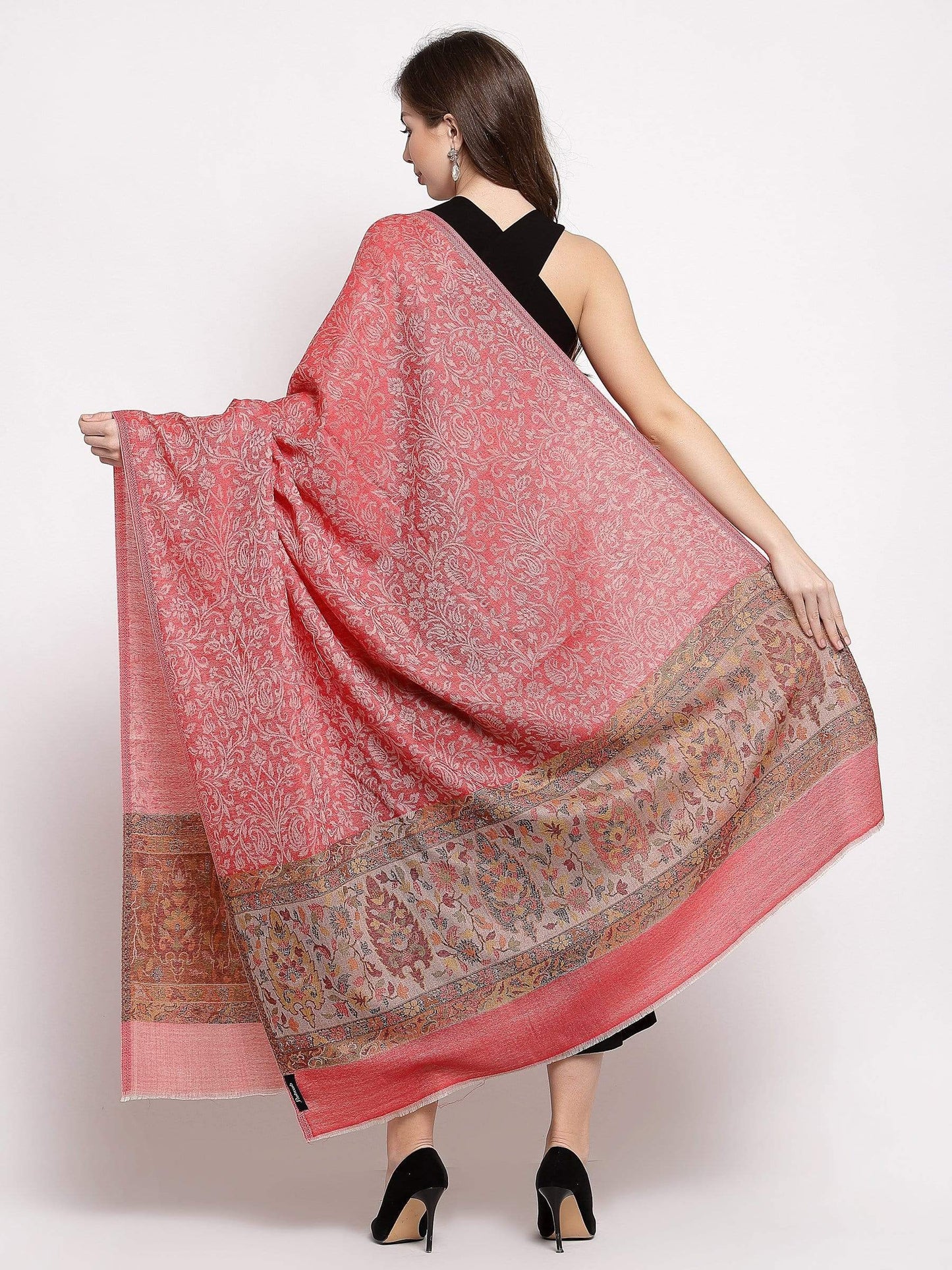 Pashtush India 100x200 Pashtush Women's Soft Wool Cashmere Blended Shawl, Kaani Palla