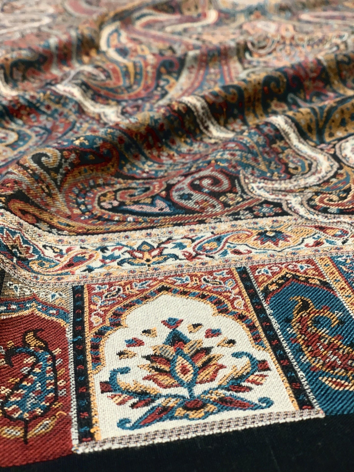 Pashtush Shawl Store Shawl Pashtush Womens Antique Heritage Design, Jamawar Shawl, Fine Wool