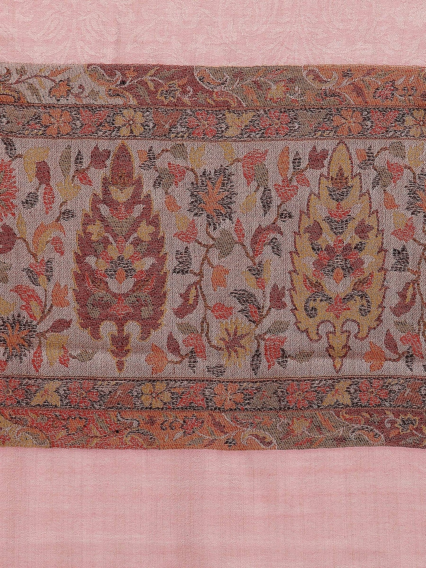 Pashtush India 100x200 Pashtush Womens Fine Wool Shawl, Soft Salmon Pink