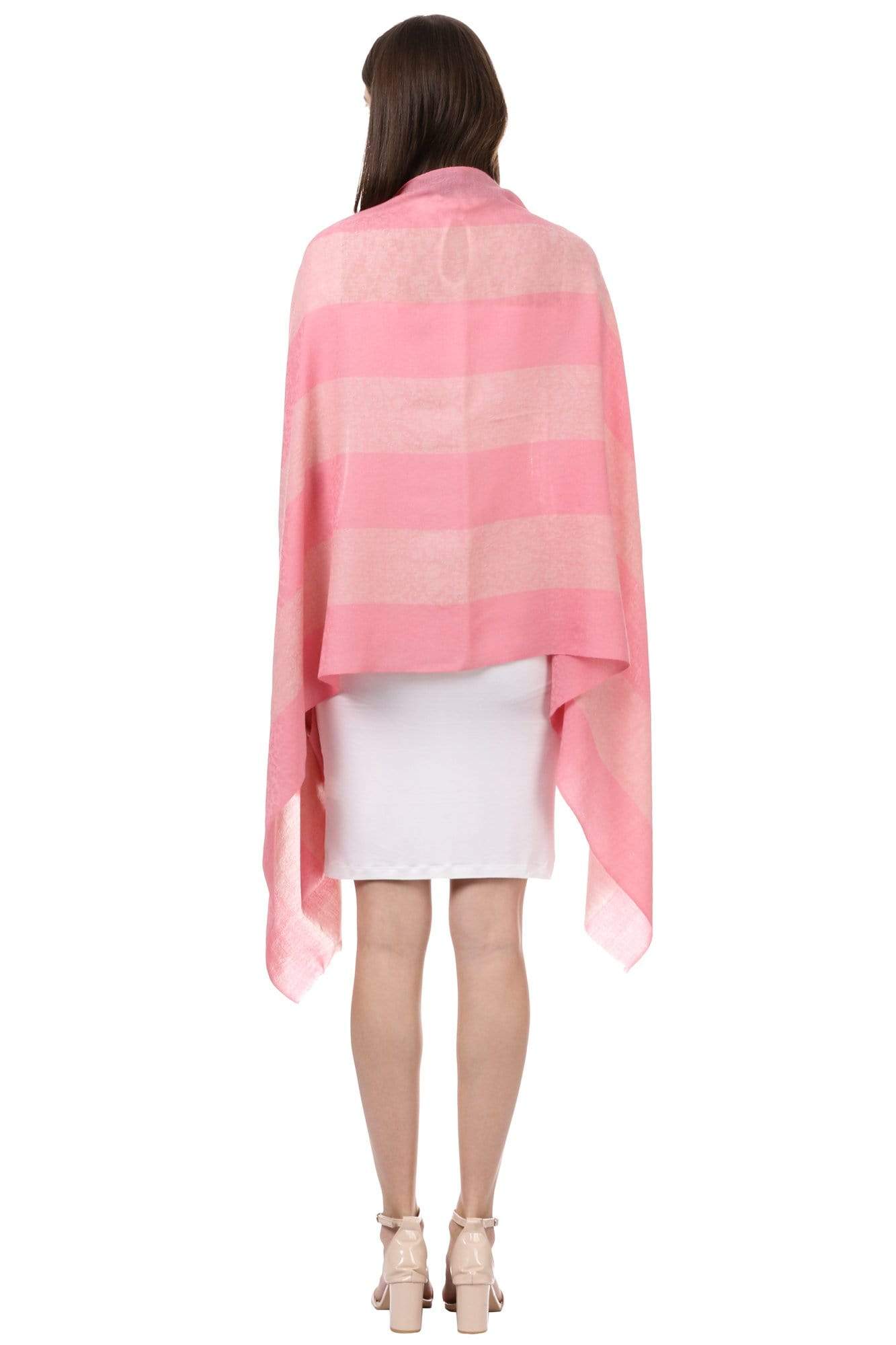 Pashtush India 70x200 Pashtush Womens Luxury Wool Scarf, Fine Wool Stole, Carnation