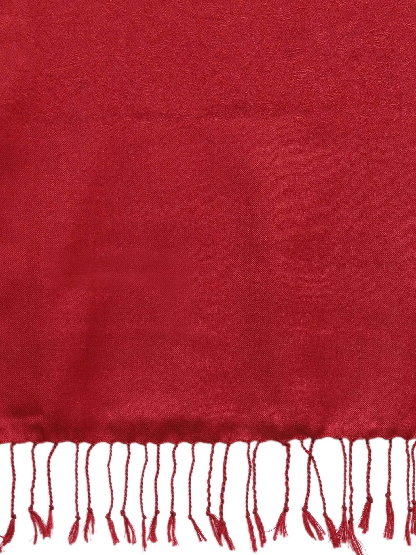 Pashtush India 70x200 Pashtush Womens Stole, Fine Wool Scarf, Paisley Jacquard Weave, Maroon
