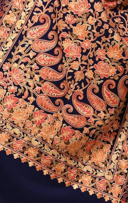 Pashwool 70x200 Pashwool Womens Kashmiri Embroidery Stole, Soft and Warm, Woollen Stole