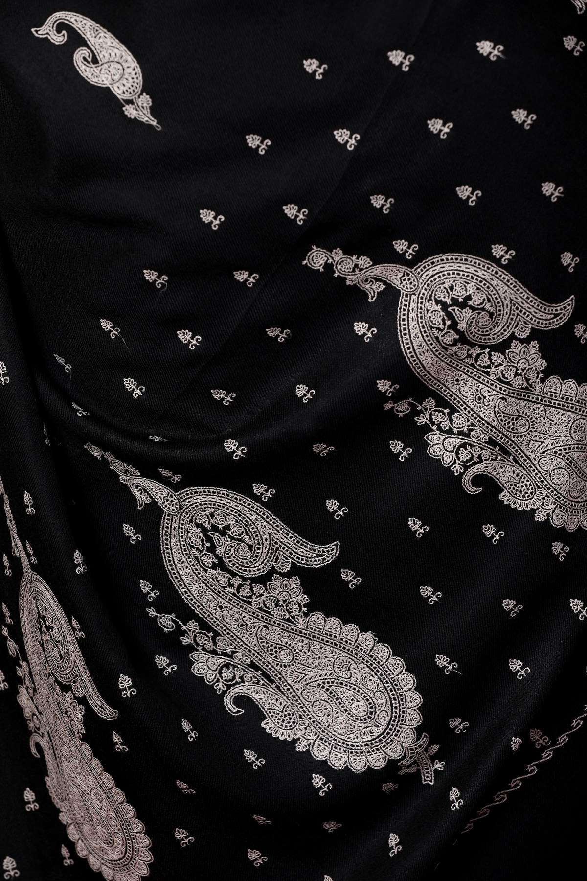 Pashtush Womens Shawl with Tone on Tone Embroidery, Soft and Warm, Light Weight
