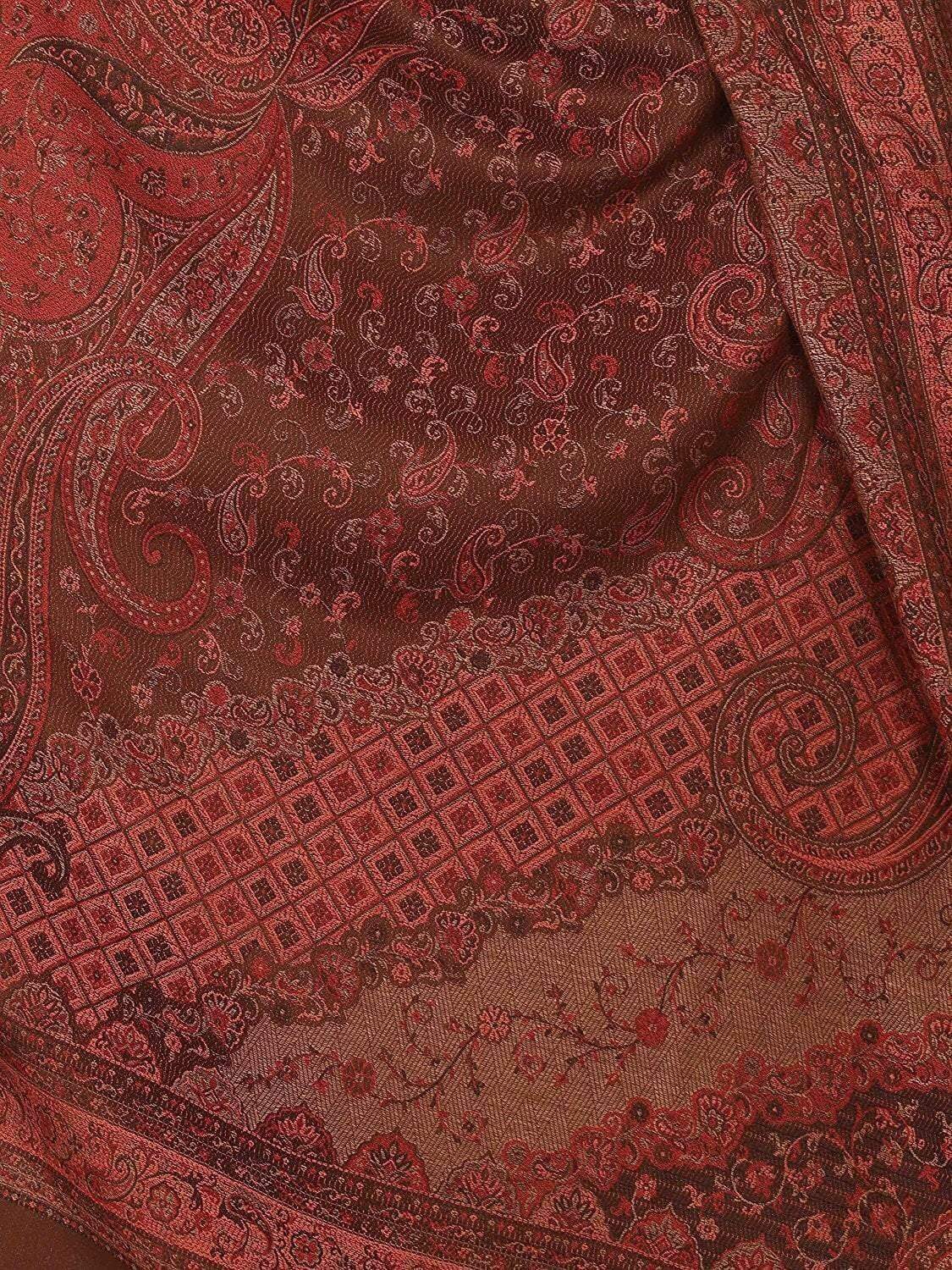 Pashtush India Shawl Pashtush Mens fine Soft Ethnic Stole | Shawl Coffee