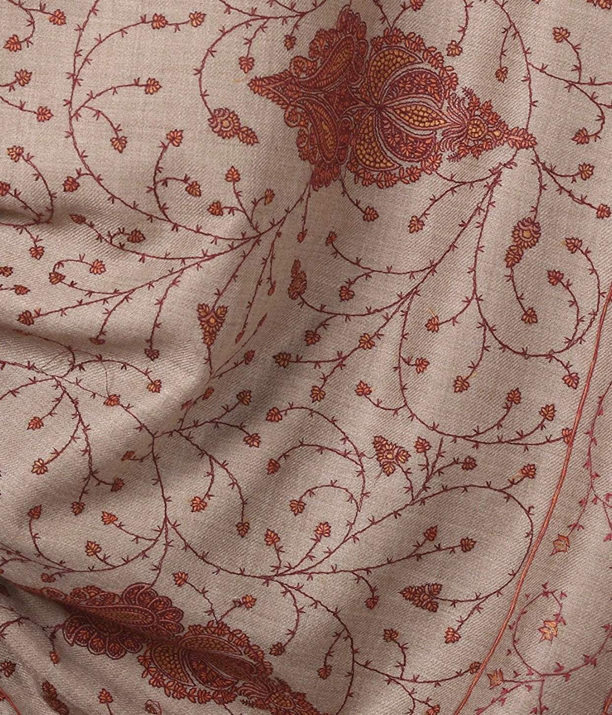 Pashtush India Shawl Pashtush Mens Embroidered Shawl in Extra Fine Wool