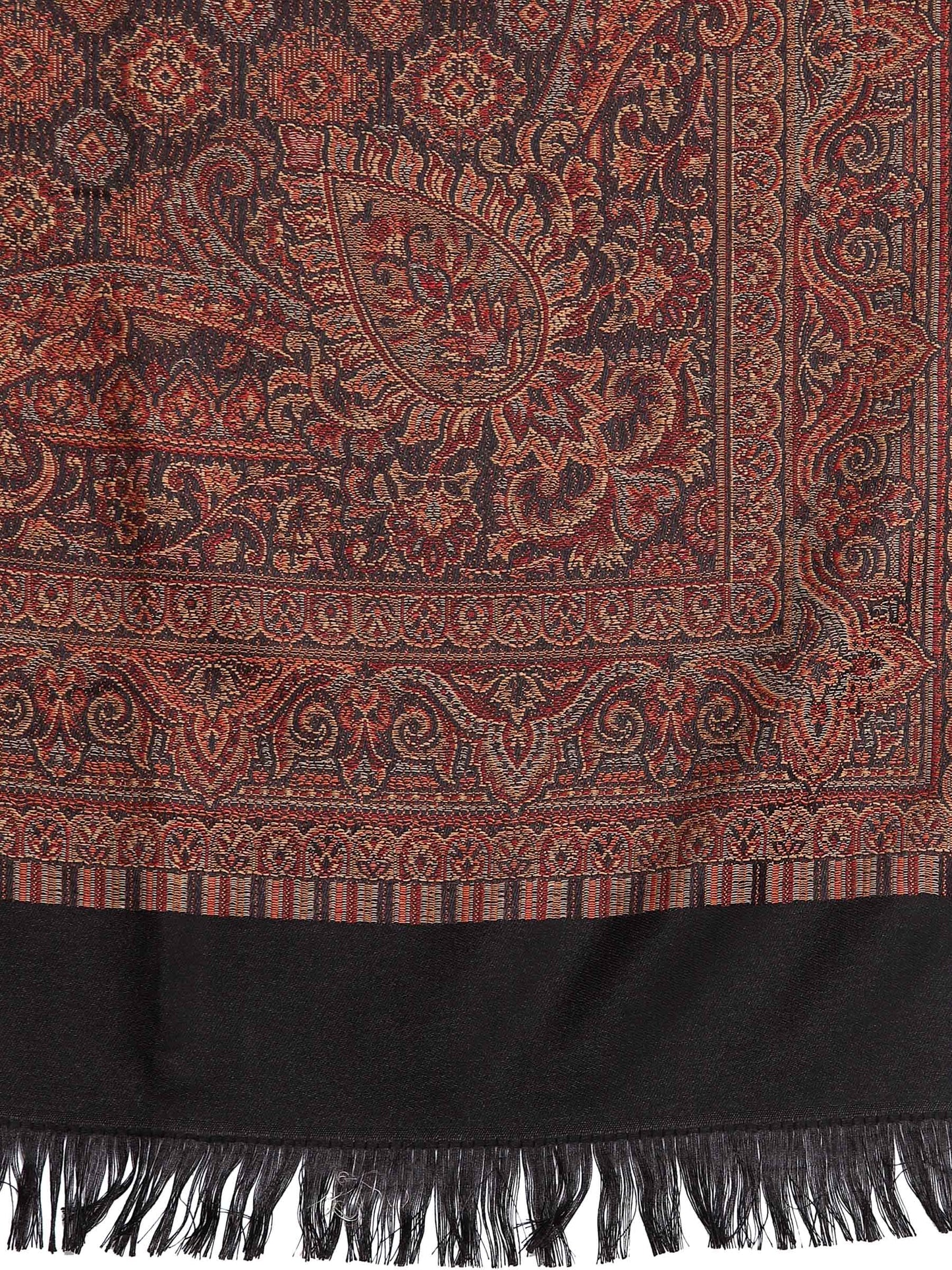 Pashtush India 100x200 Copy of Pashtush Women's Jamawar Shawl, Navy blue