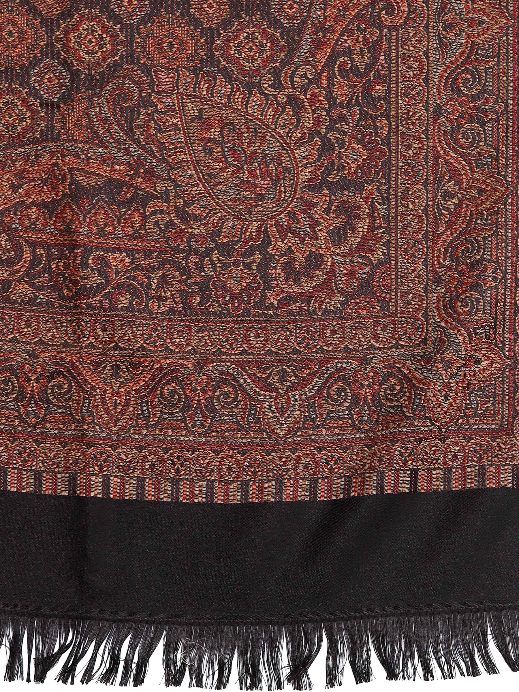 Pashtush India 100x200 Copy of Pashtush Women's Jamawar Shawl, Navy blue