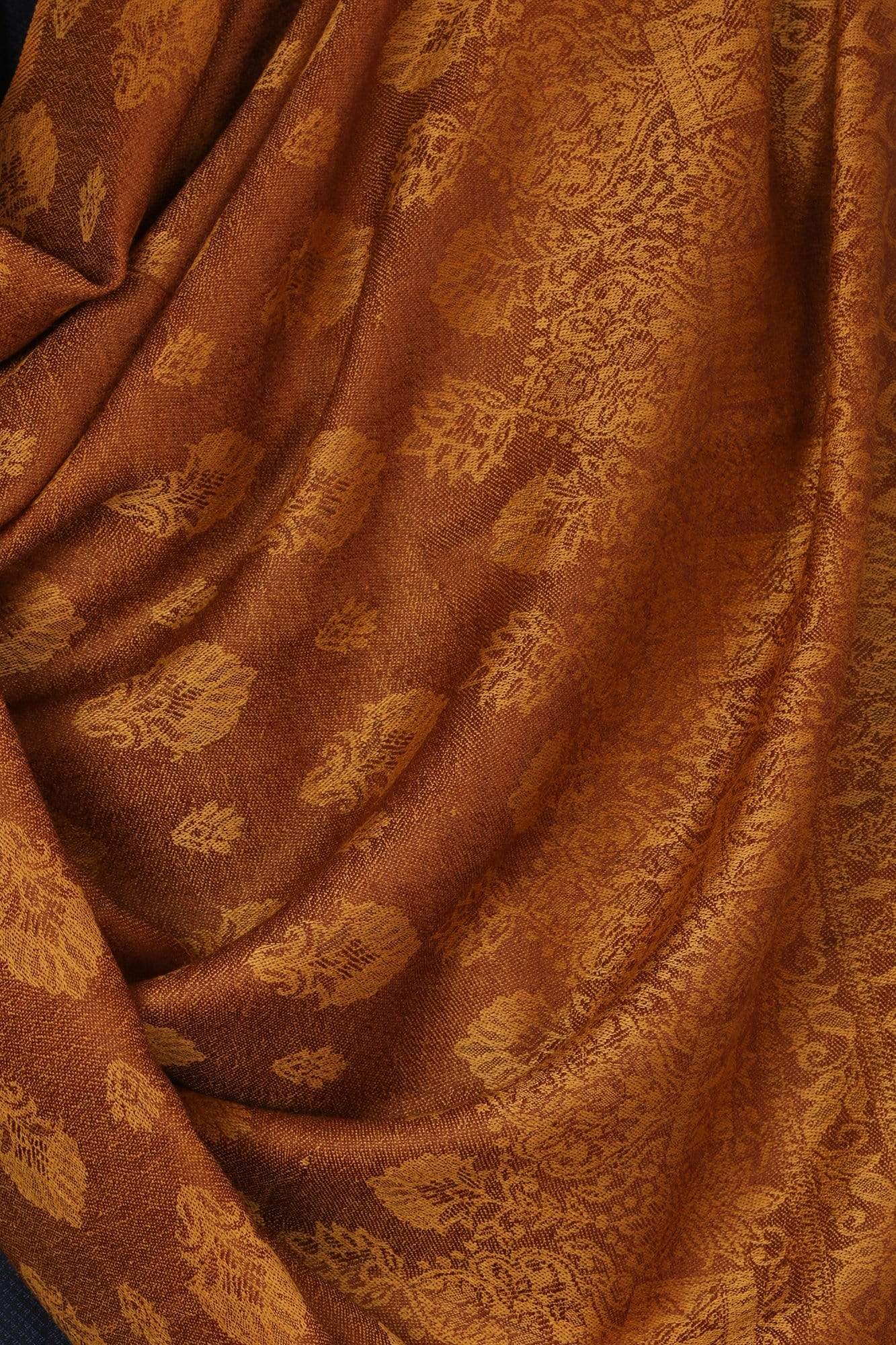 Pashtush Shawl Store Stole Mens Stole Scarf, Extra Soft Wool - Rusty Amber