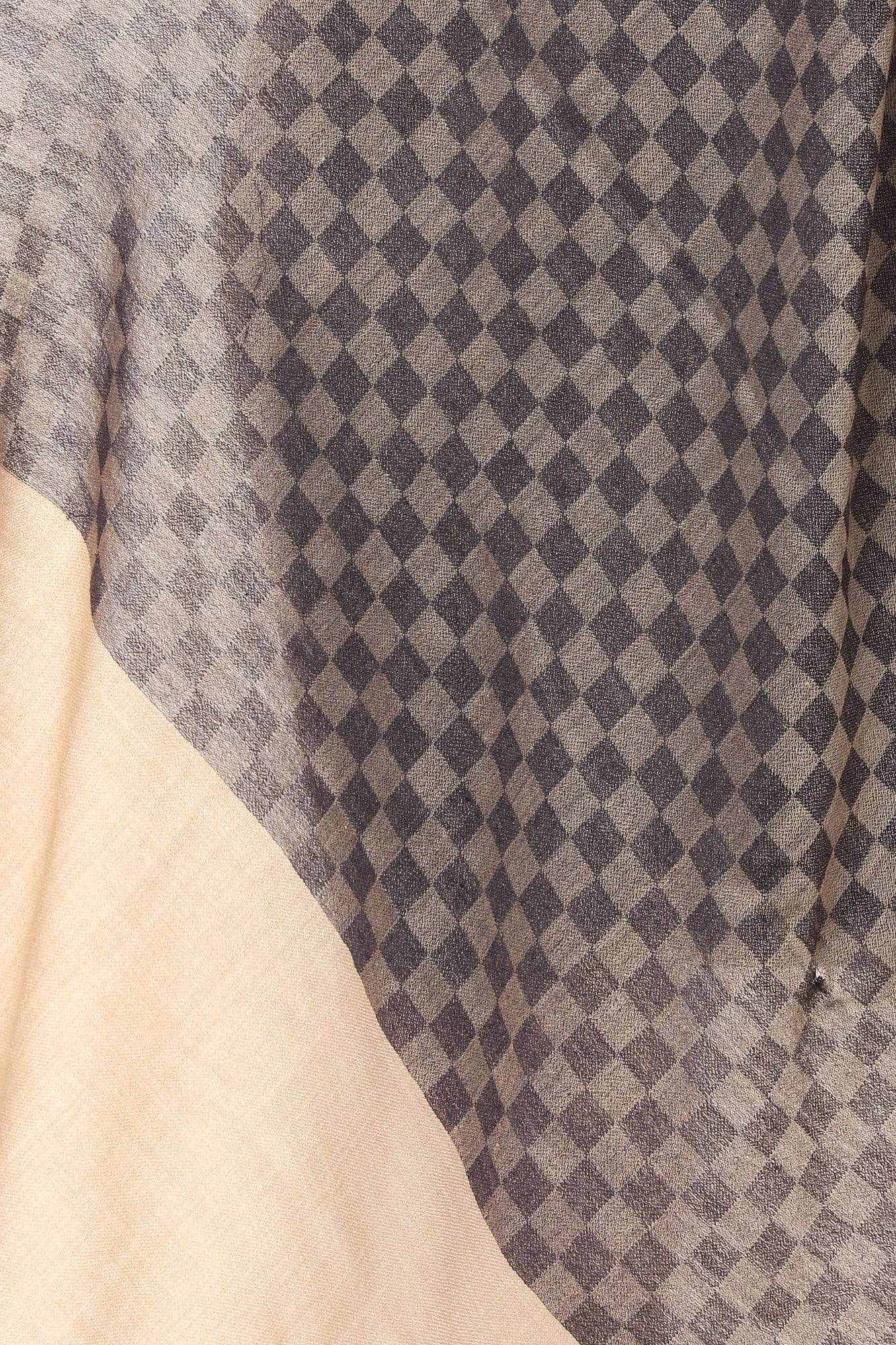 Pashtush India Stole Pashtush Fine Wool Luxury Striped Design Scarf, Stole, Weaving Design - Navy