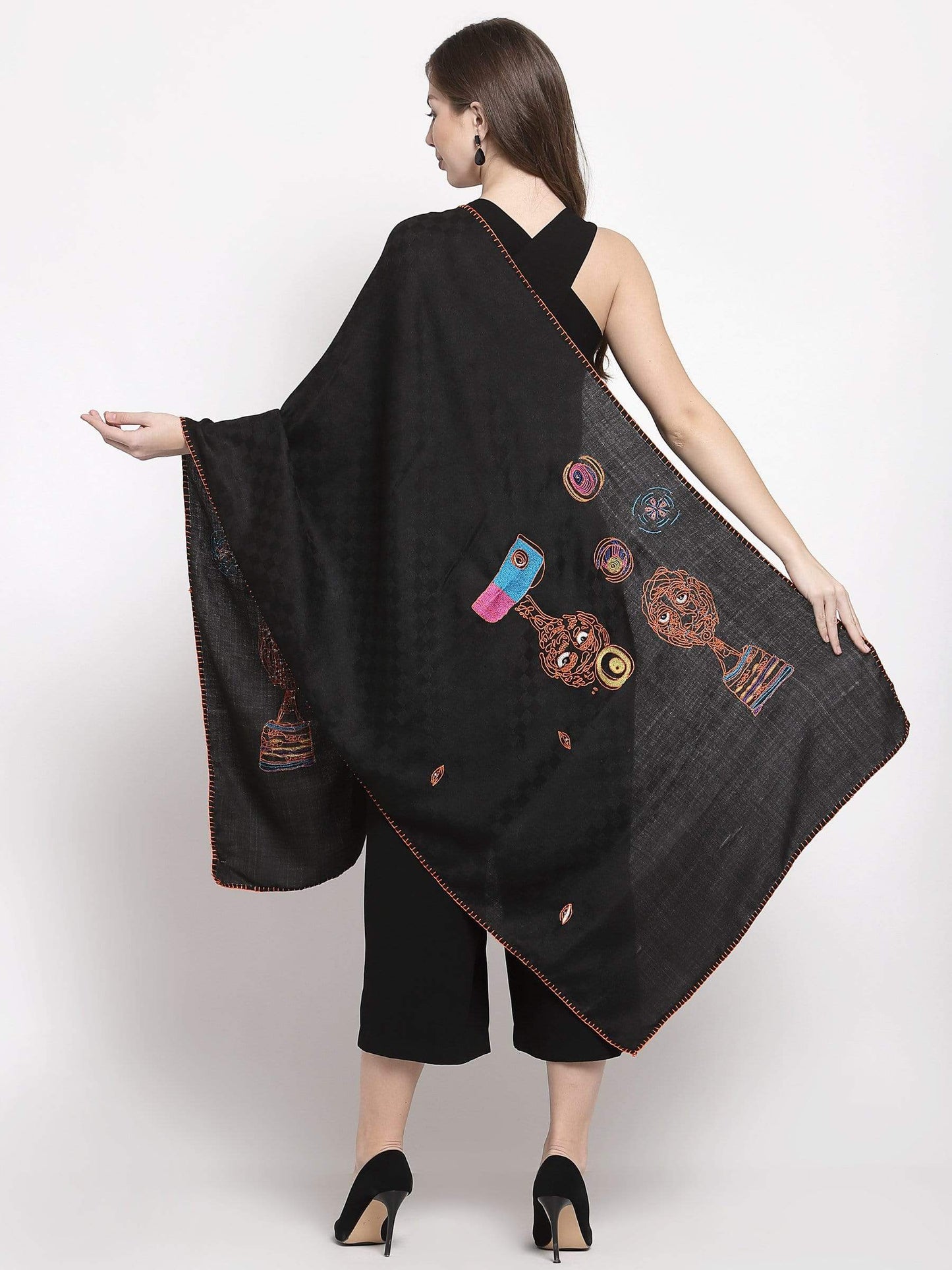 Pashtush India 70x200 Pashtush Handmade Neon Checkered Scarf ( Alchemy Collection )