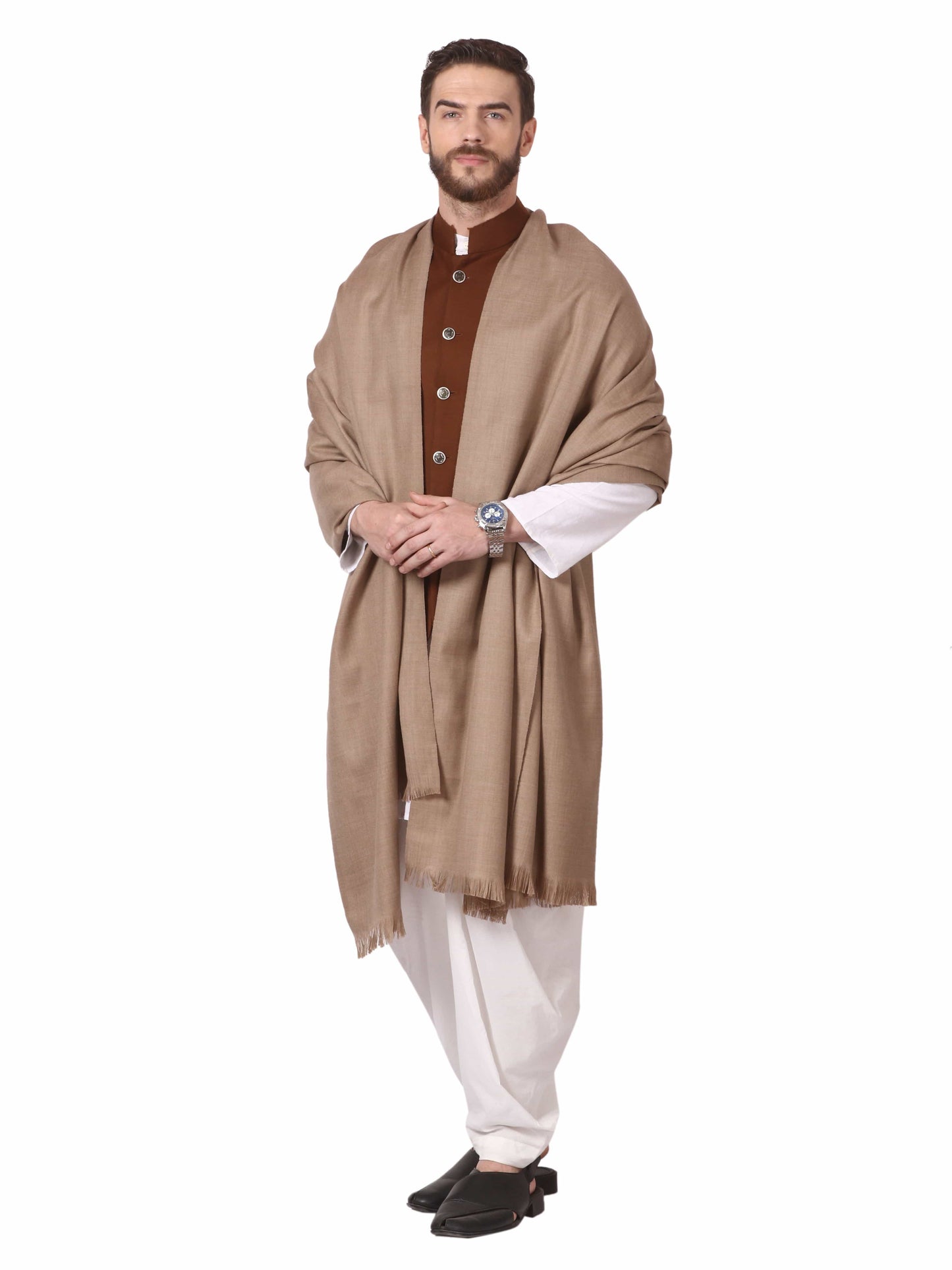 Pashtush Shawl Store Shawl Pashtush Mens 1 KG Shawl, Taupe