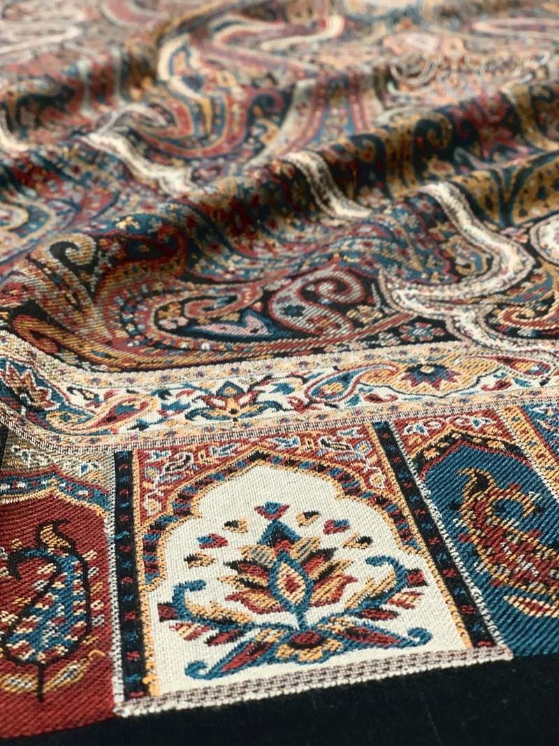 Pashtush Shawl Store Stole Pashtush Mens Antique Heritage Design, Jamawar Shawl, Fine Wool