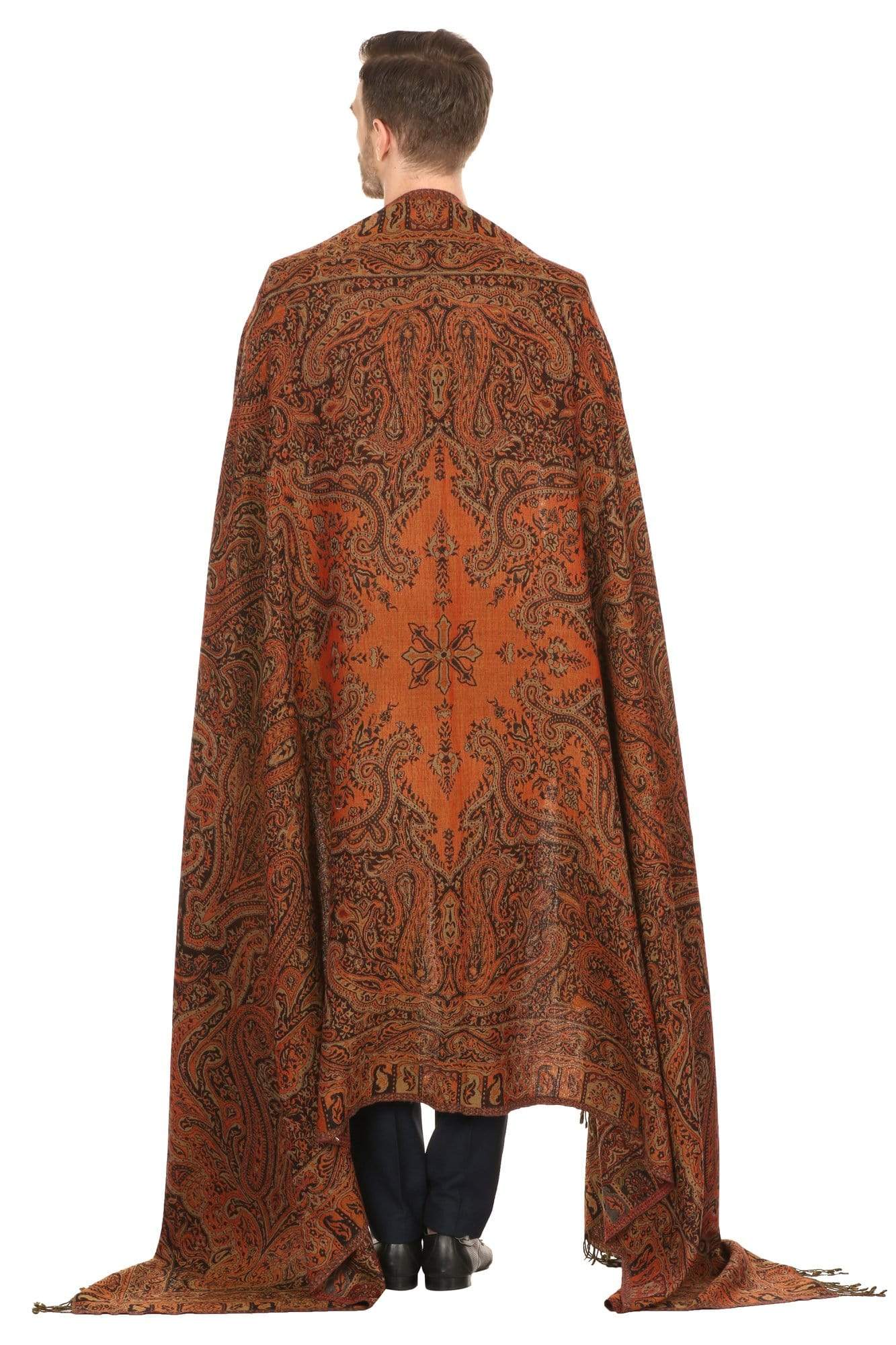 Pashtush Store Shawl Pashtush Mens Antique Kaani Shawl, Mens Lohi (full size 54x108 inches)