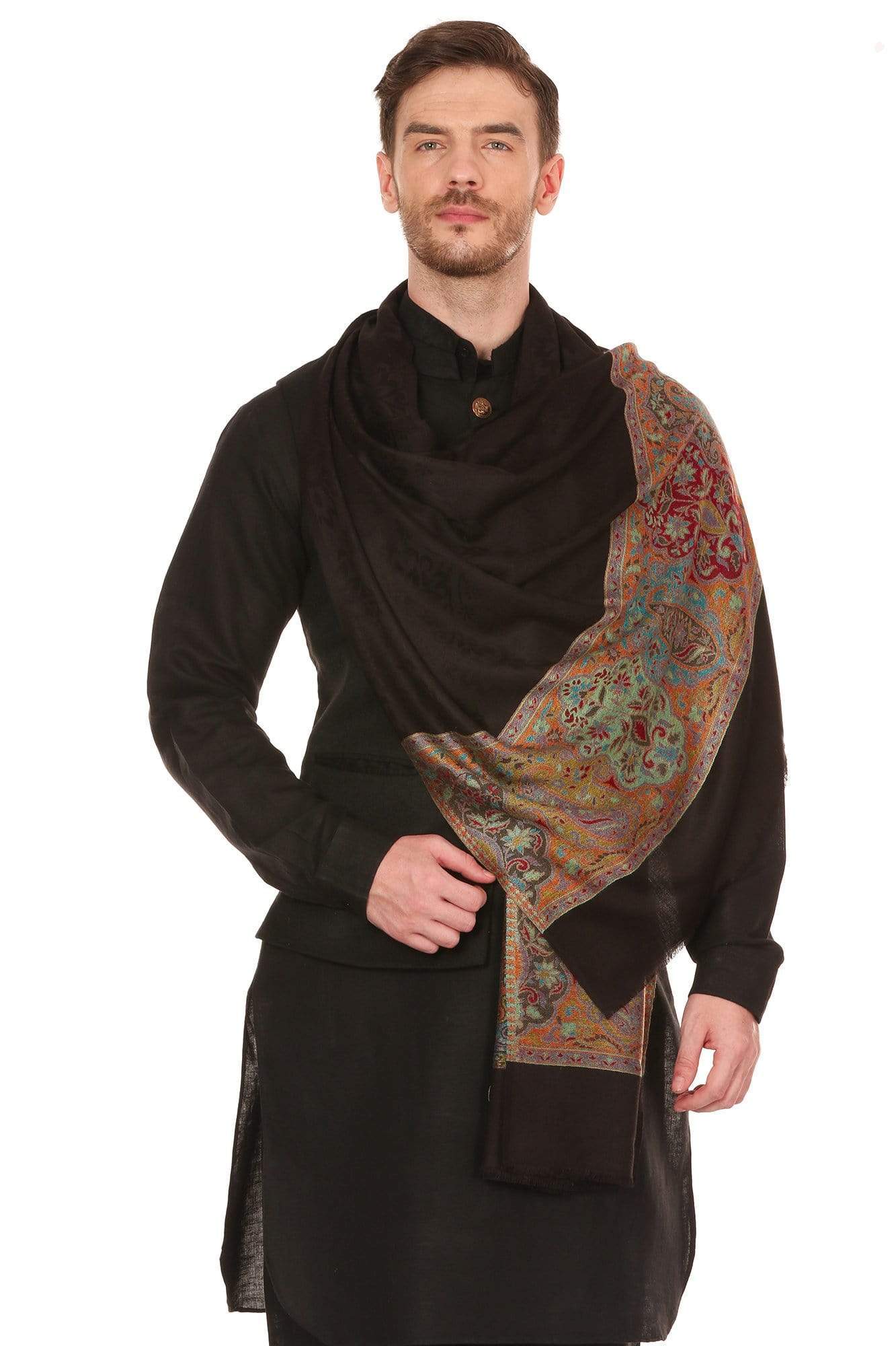 Pashtush India 70x200 Pashtush Mens Bamboo Scarf Stole, Extra Soft