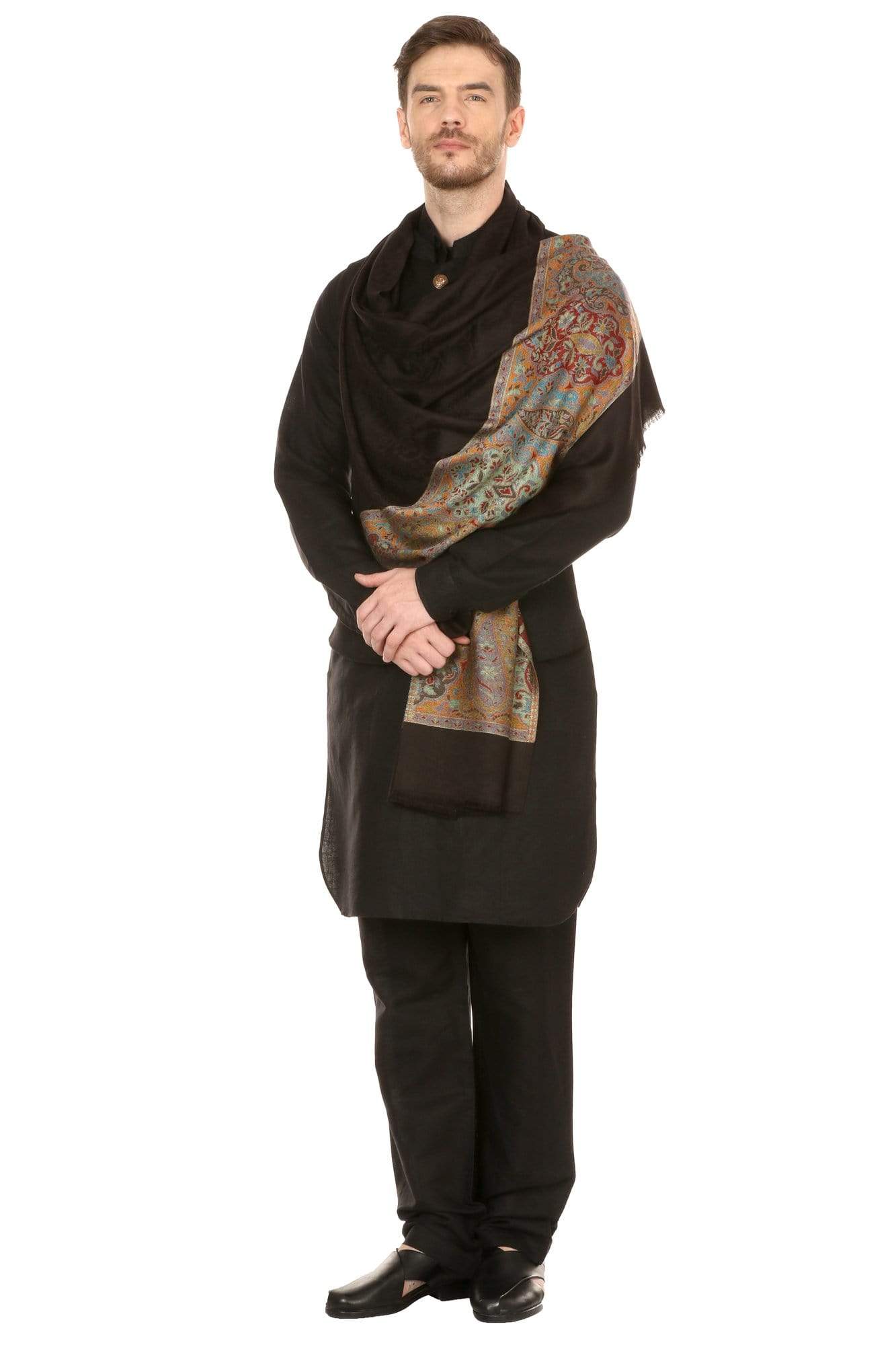 Pashtush India 70x200 Pashtush Mens Bamboo Scarf Stole, Extra Soft