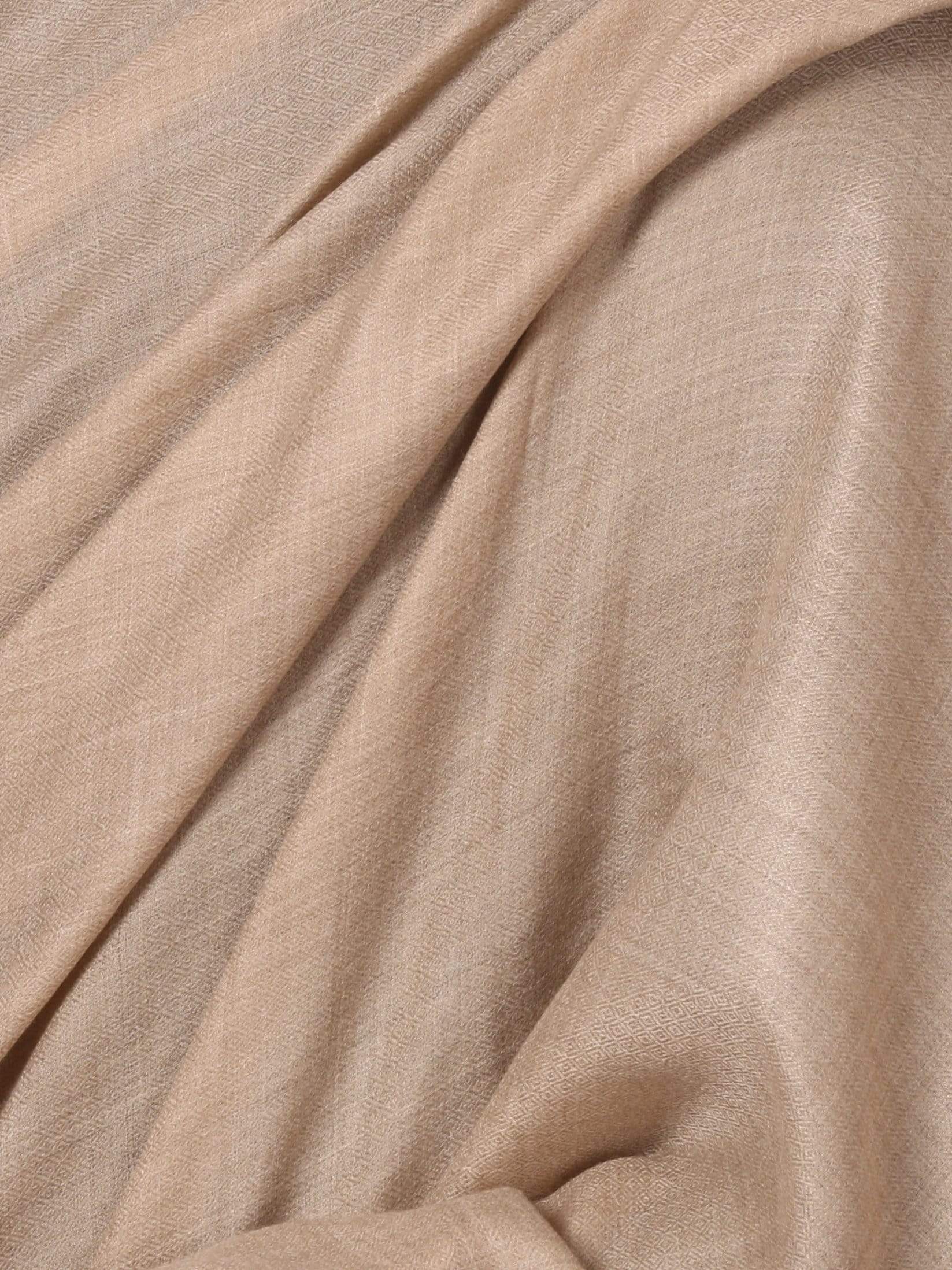 Pashtush India 114x228 Pashtush Mens Diamond Weave Shawl, Fine Wool Medium Size, Beige