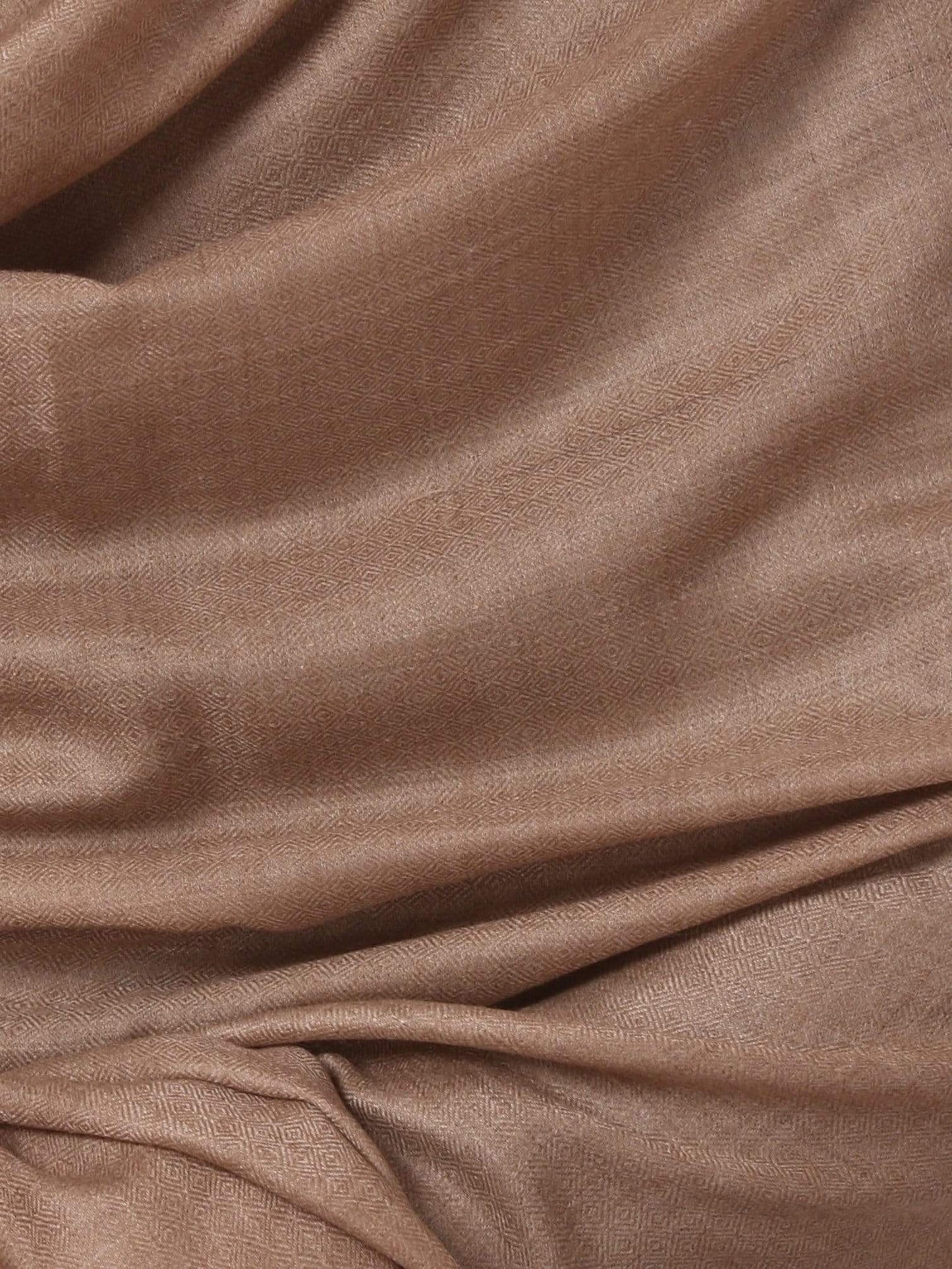 Pashtush India Shawl Pashtush Mens Diamond Weave Shawl, Fine Wool, Medium Size, Taupe