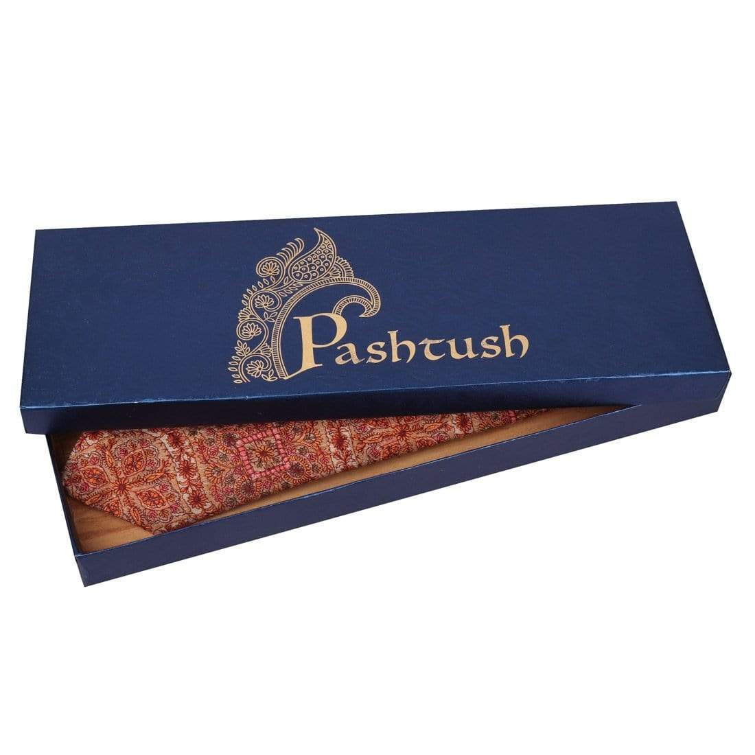 Pashtush Shawl Store Tie Pashtush Mens Embroidered Necktie, Pashmina and Wool, Paisley Design, Free Size