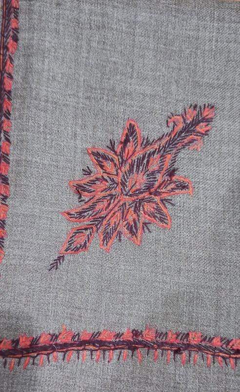 Pashtush Store Shawl Pashtush Mens Embroidery Shawl, Thick Wool Shawls, 100% Handmade Embroidery, Woolmark, Taupe