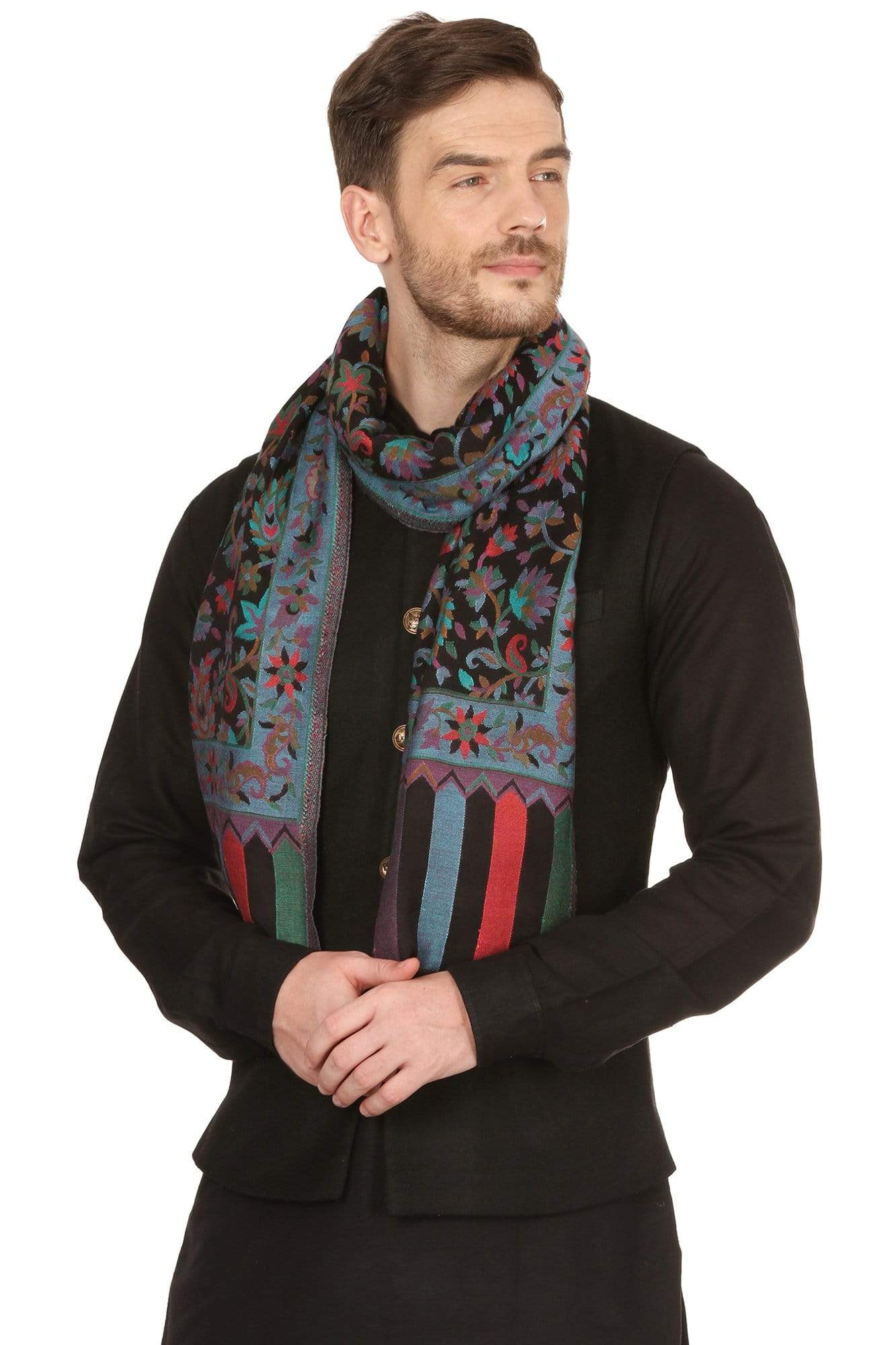 Pashtush India Shawl Pashtush Mens fine Soft Ethnic Stole