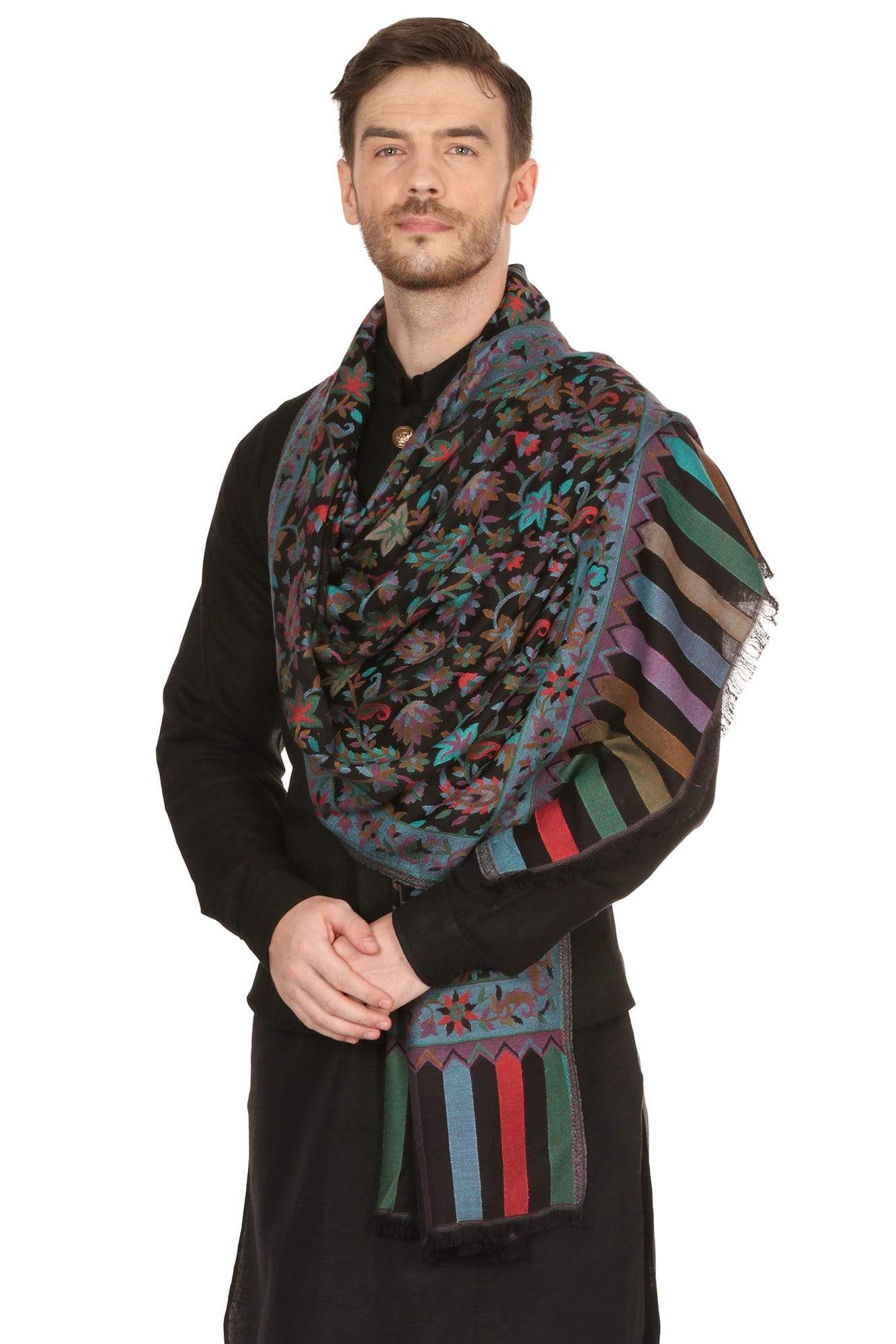 Pashtush India Shawl Pashtush Mens fine Soft Ethnic Stole