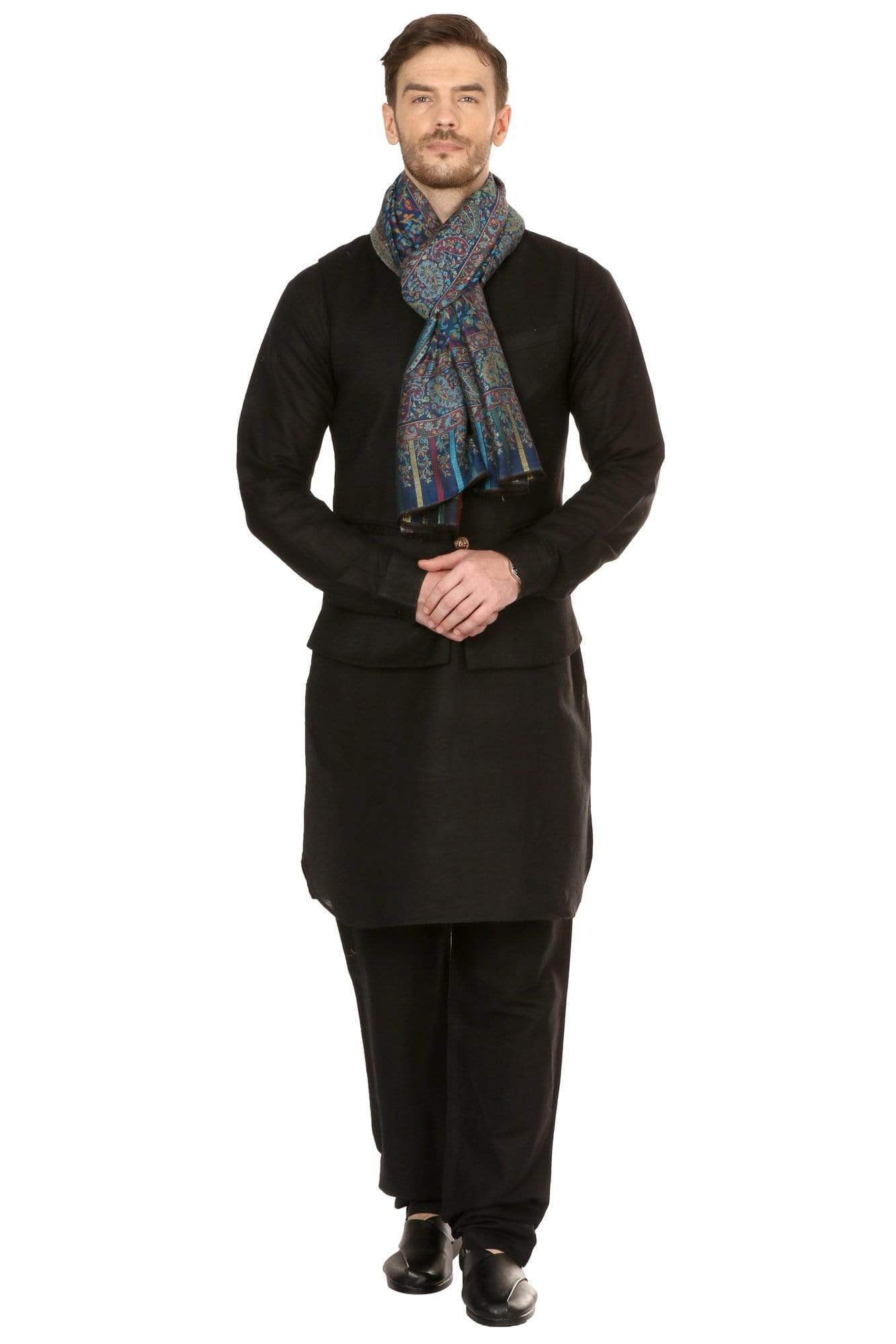 Pashtush India 70x200 Pashtush Mens fine Soft Ethnic Stole