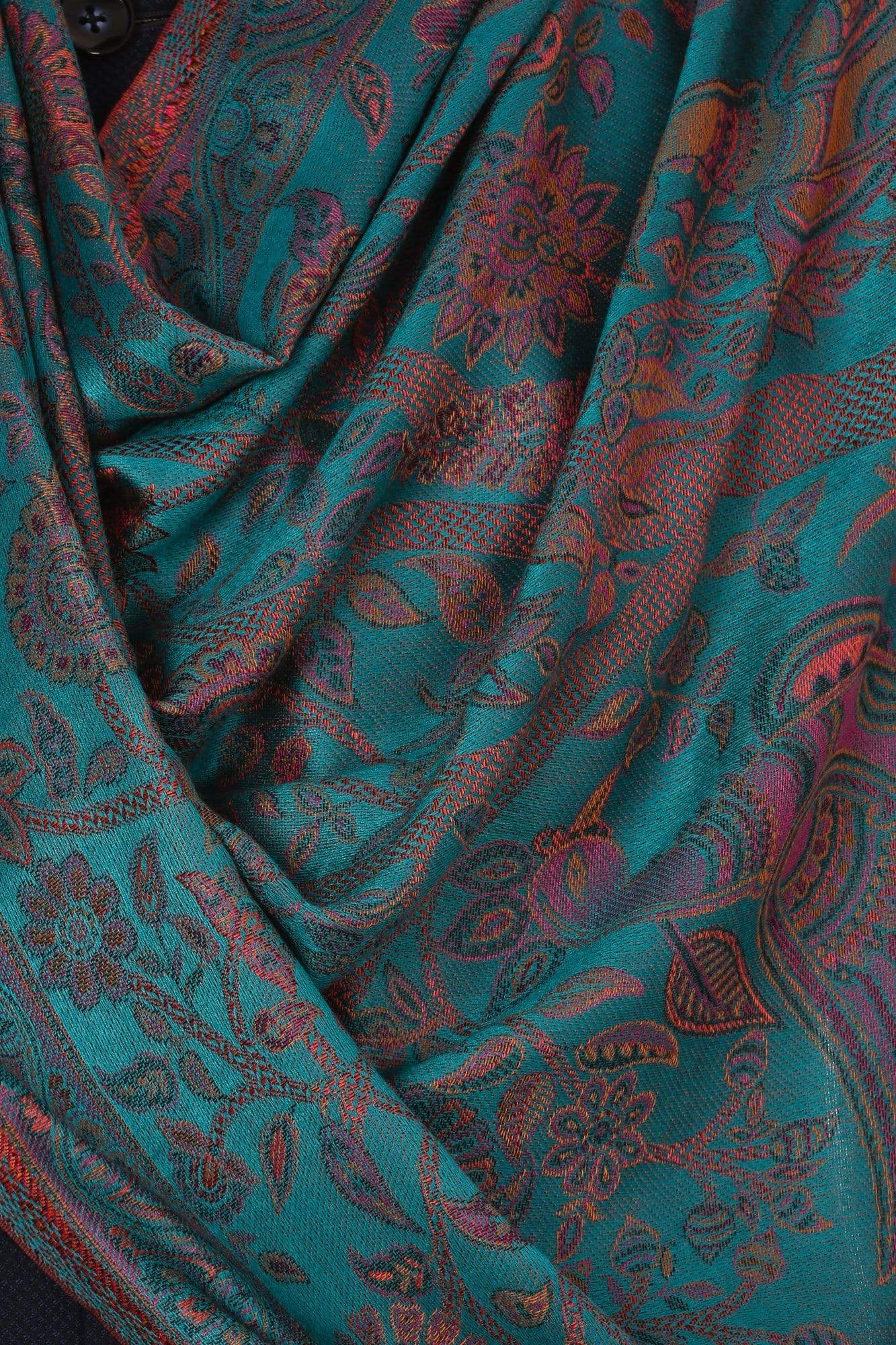 Pashtush India Stole Pashtush Mens fine Soft Ethnic Stole - Green