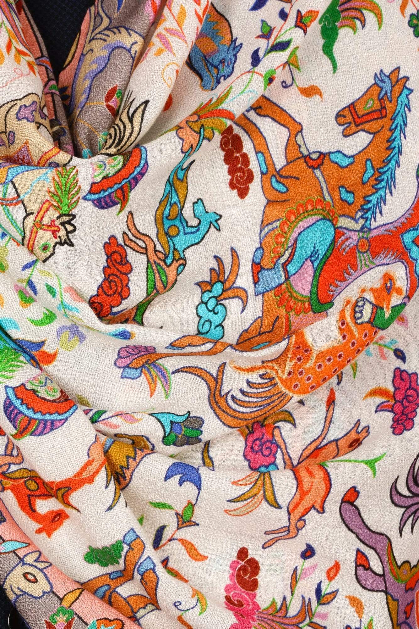 Pashtush India 70x200 Pashtush Mens fine Soft Ethnic Stole - Multi Color