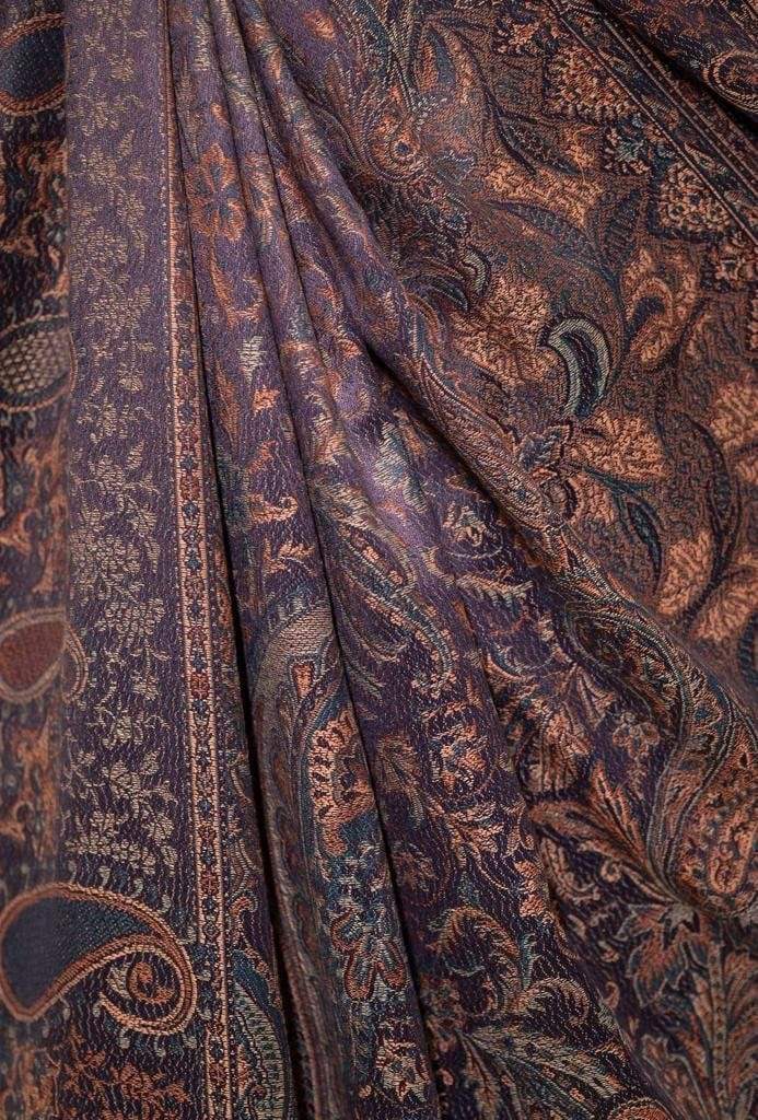 Pashtush India Shawl Pashtush Mens fine Soft Ethnic Stole Navy Blue