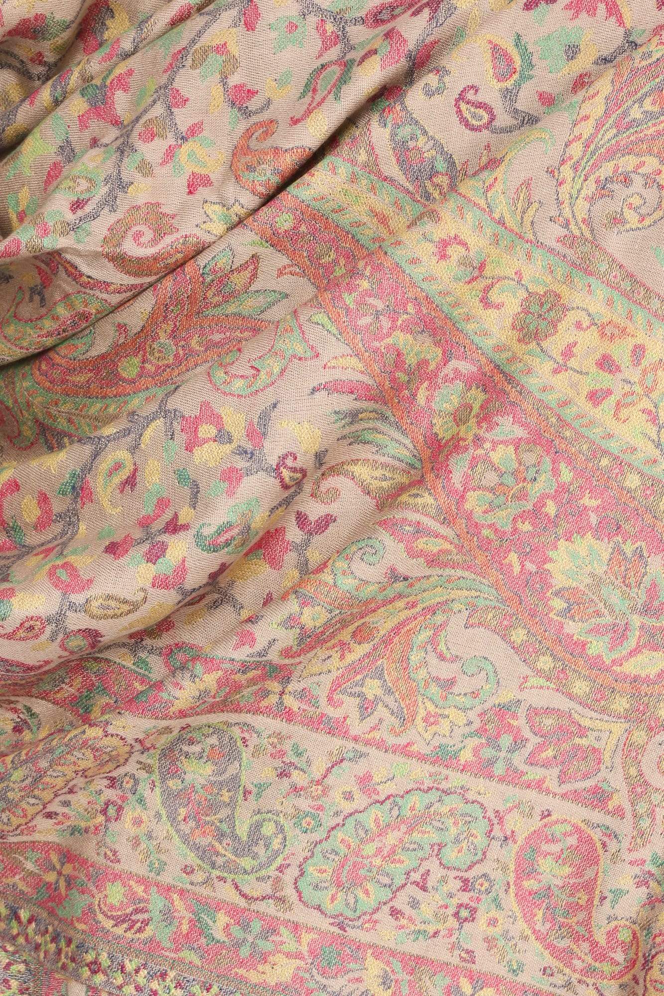 Pashtush India Stole Pashtush Mens fine Soft Ethnic Stole, Pastel Hues