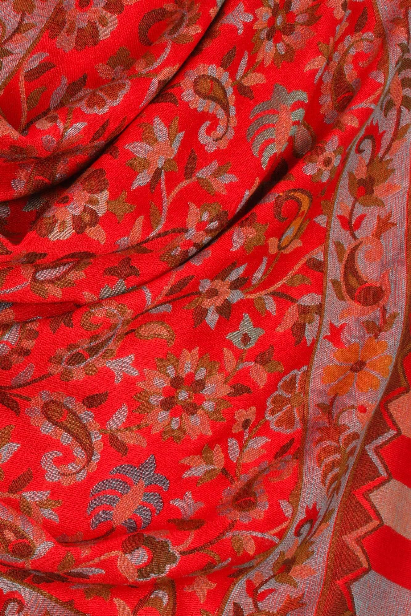 Pashtush India Stole Pashtush Mens fine Soft Ethnic Stole - Red