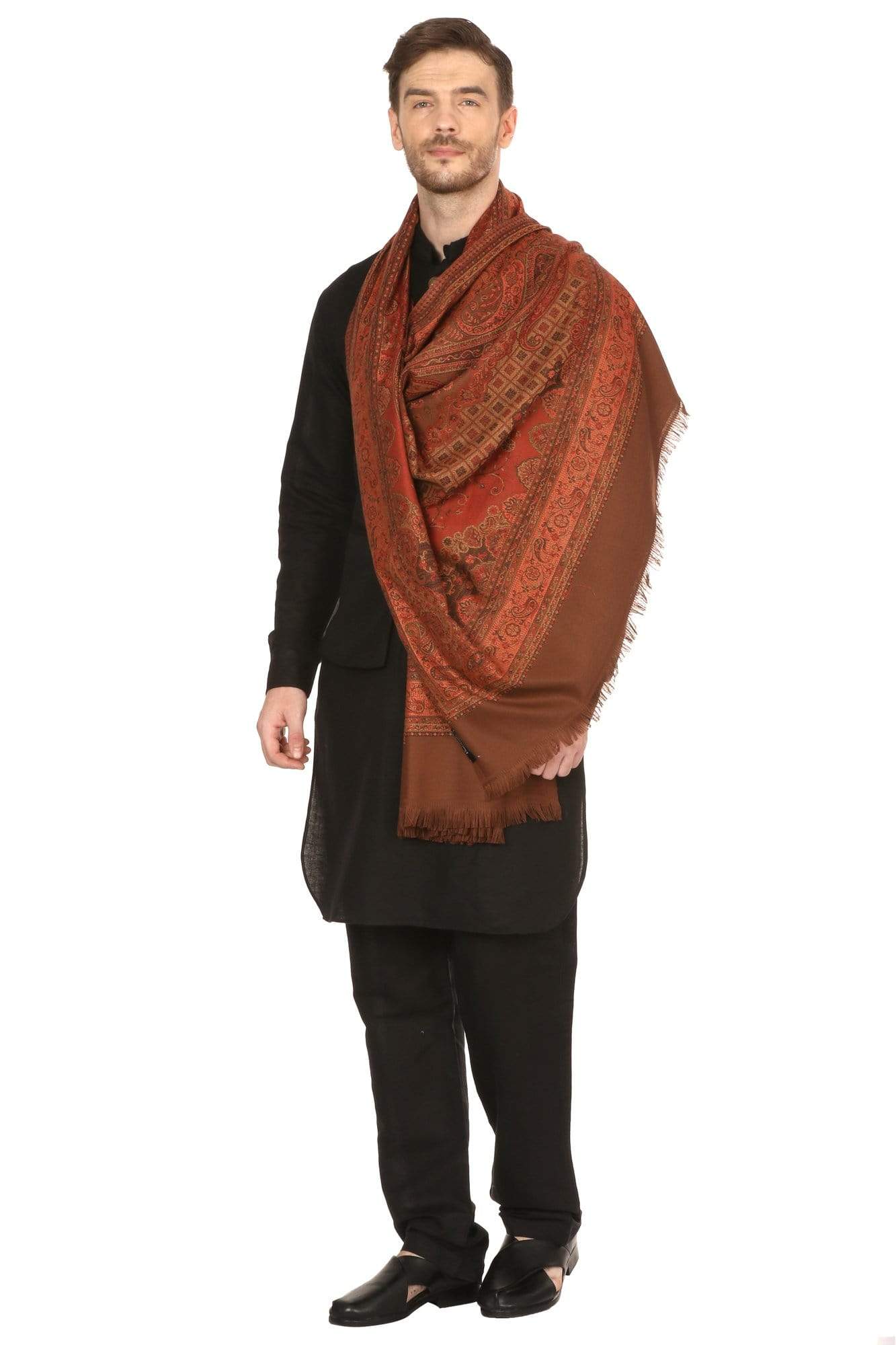 Pashtush India Stole Pashtush Mens fine Soft Ethnic Stole Stole