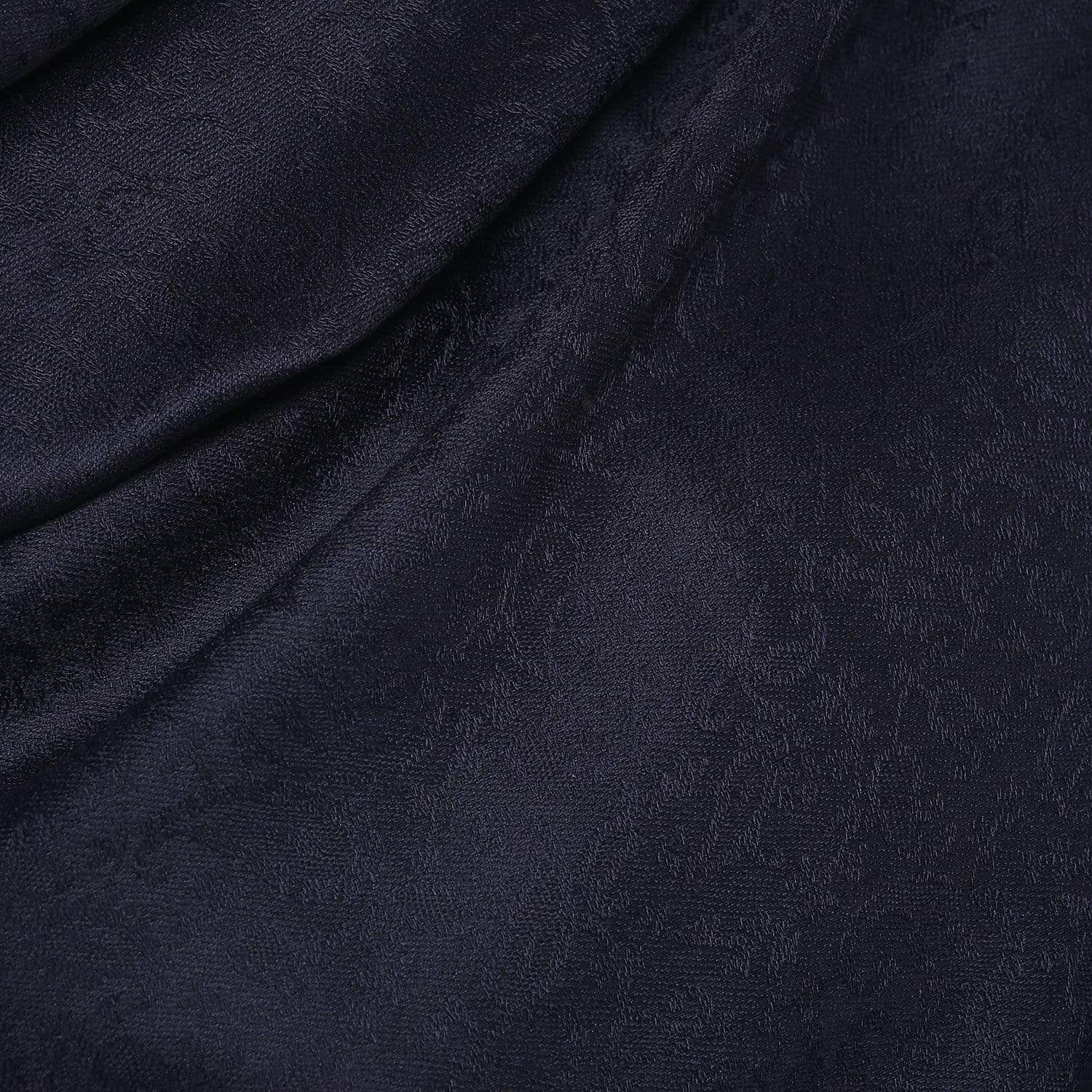 Pashtush India Stole Pashtush Mens Fine Wool Jacquard Muffler, Navy Blue