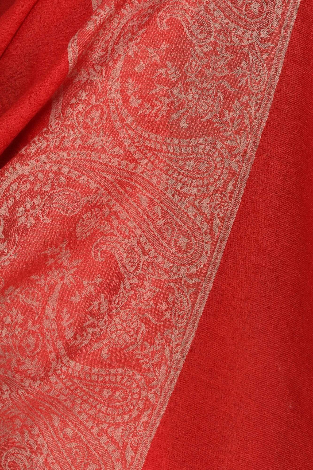 Pashtush India 70x200 Pashtush Mens Fine Wool Stole, Red