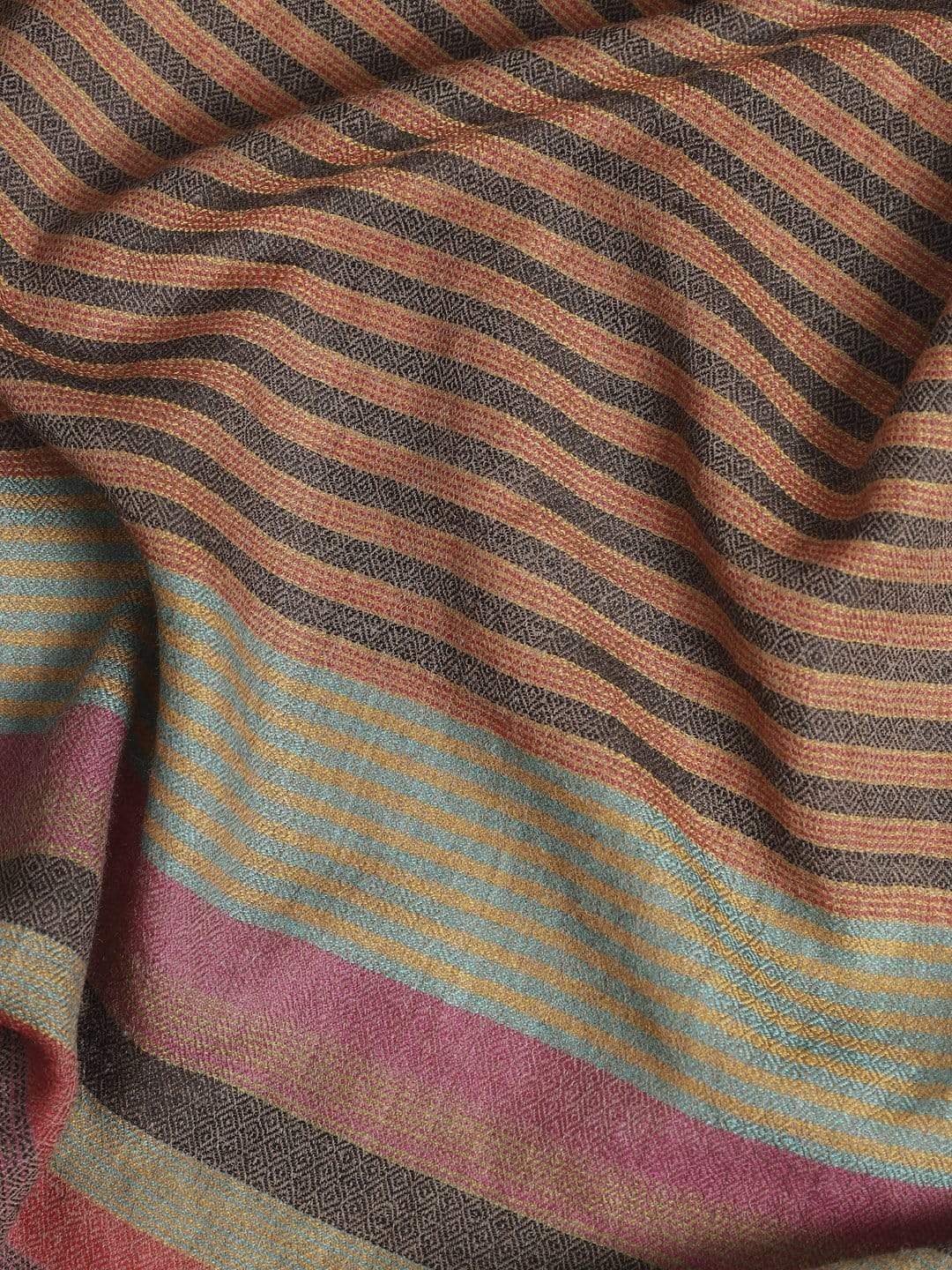 Pashtush India 70x200 Pashtush Mens Fine Wool Striped Muffler, Soft and Warm Stole Scarf