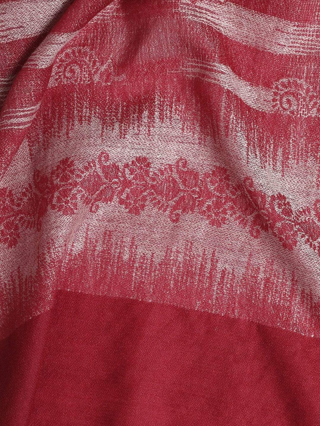 Pashtush India 70x200 Pashtush Mens Fine Wool Striped red Muffler, Soft and Warm Stole Scarf