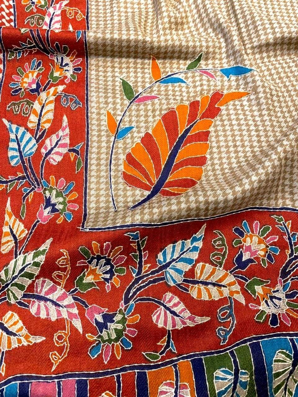 Pashtush Shawl Store Shawl Pashtush Mens Handwork Handpainted Kalamkari Shawl