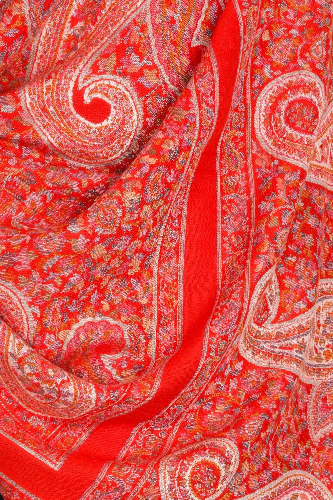Pashtush India Shawl Pashtush Mens Kaani fine extra soft Stole (70 x 200 cm ) Red
