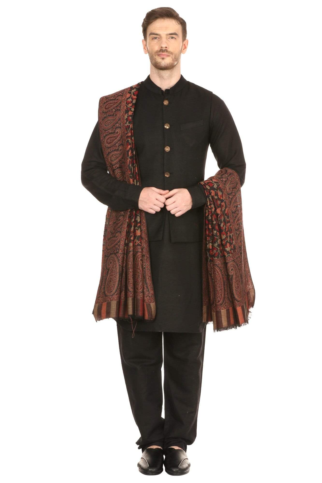 Pashtush Store Shawl Pashtush Mens Kaani Shawl, Mens Lohi (full size 54x108 inches)
