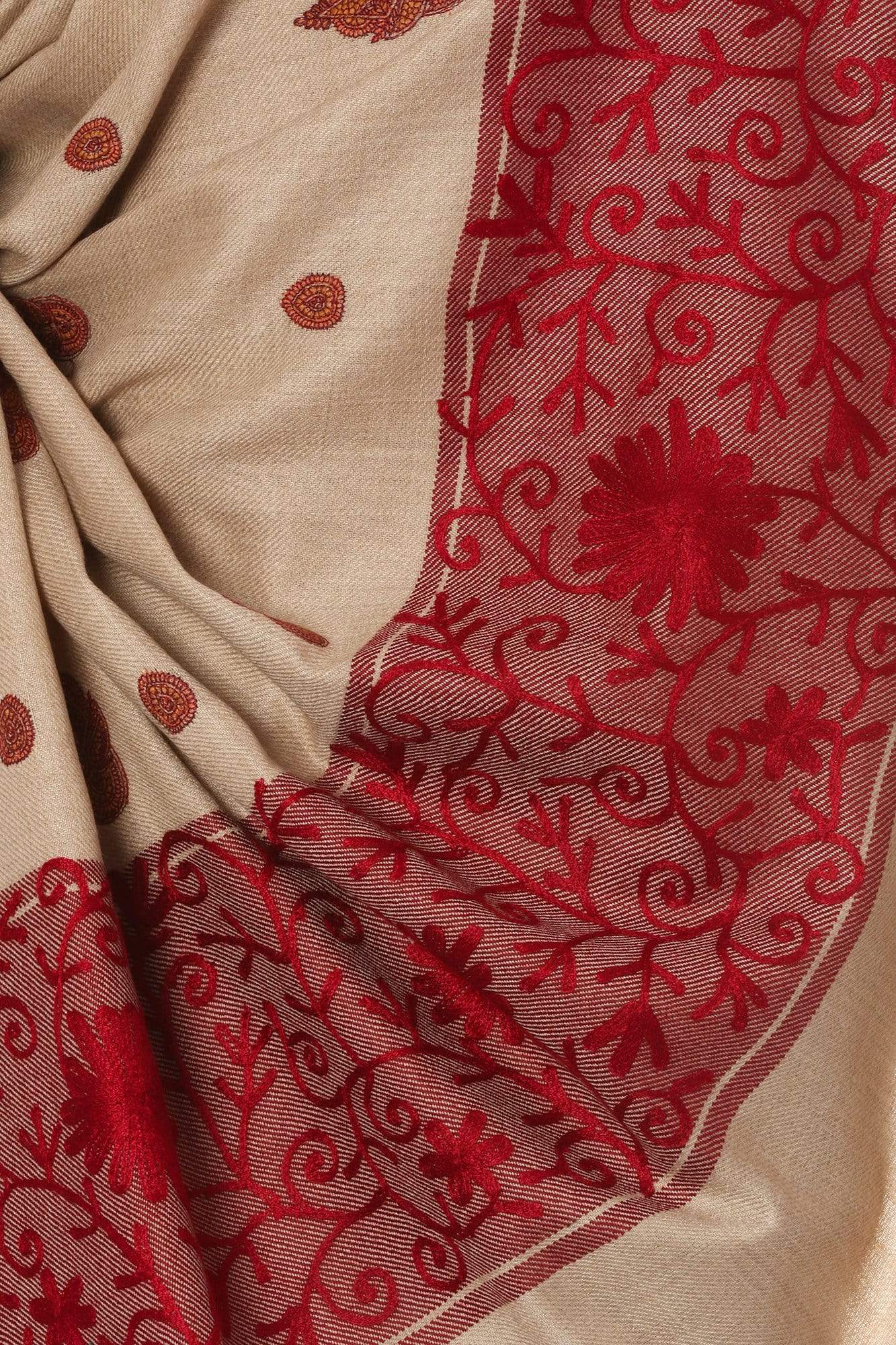 Pashtush Store Shawl Pashtush Mens Kashmiri Hand Embroidery Shawl, Thick and Warm